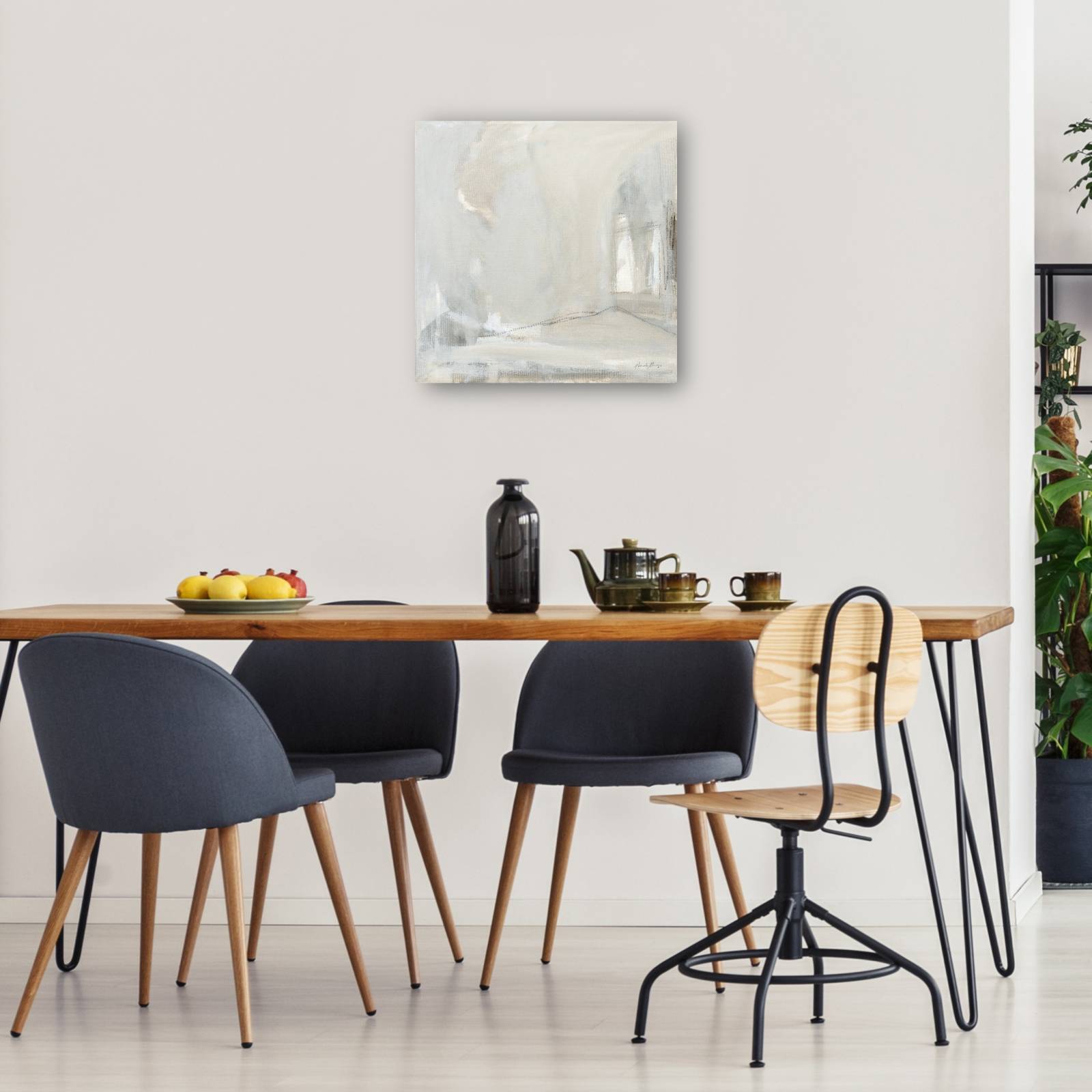 cuadro decorativo gris delicado