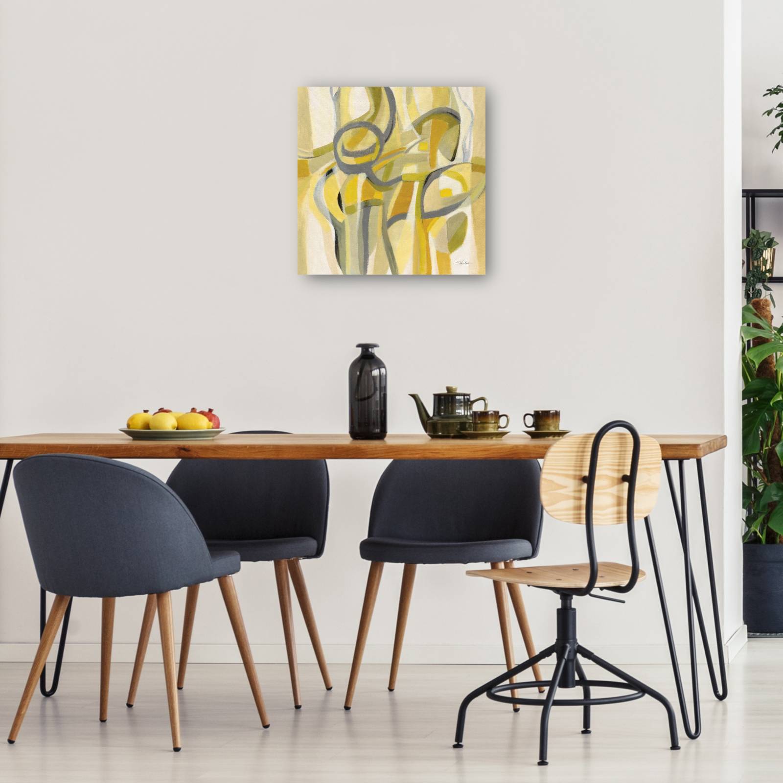 cuadro decorativo Medio Mod Amarillo