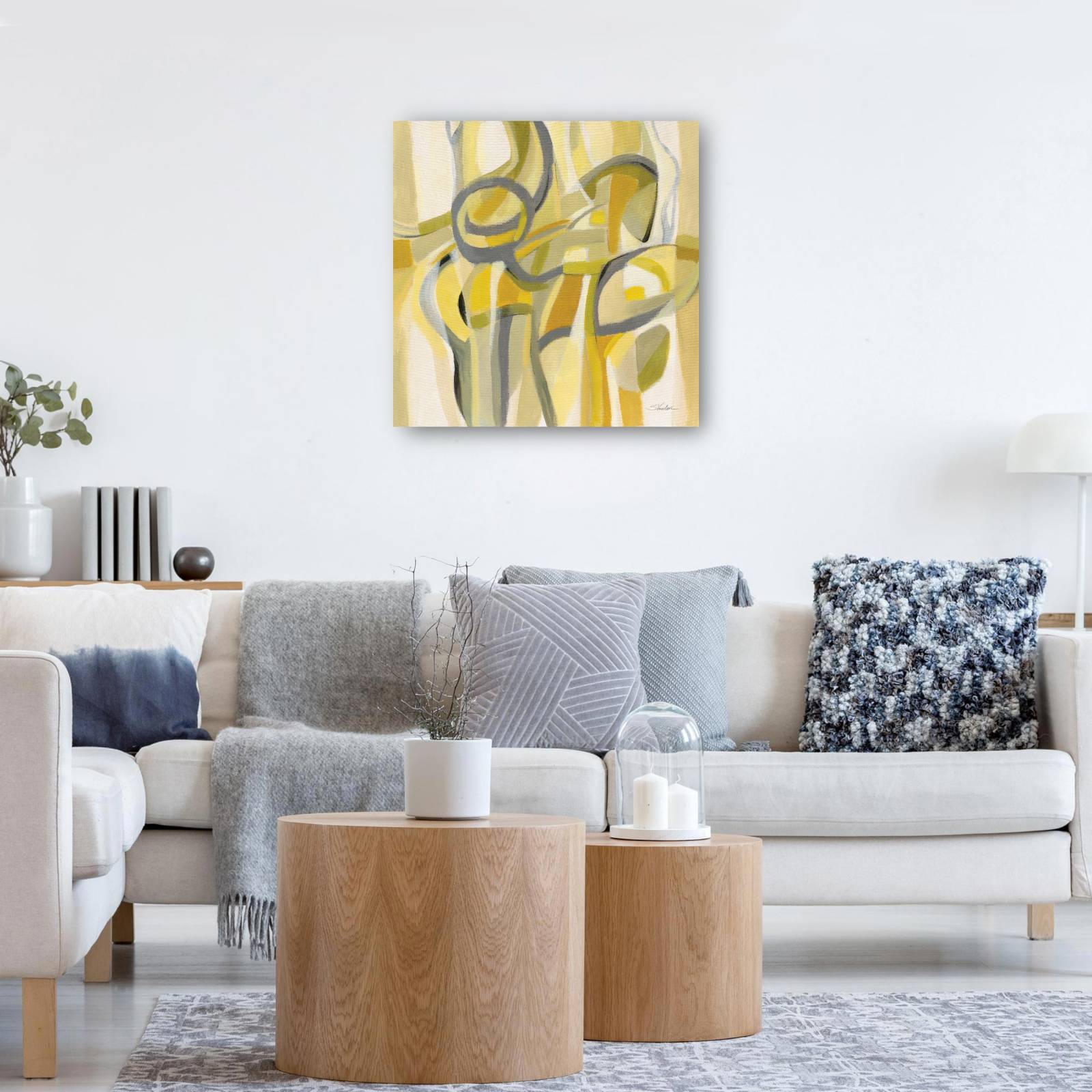 cuadro decorativo Medio Mod Amarillo