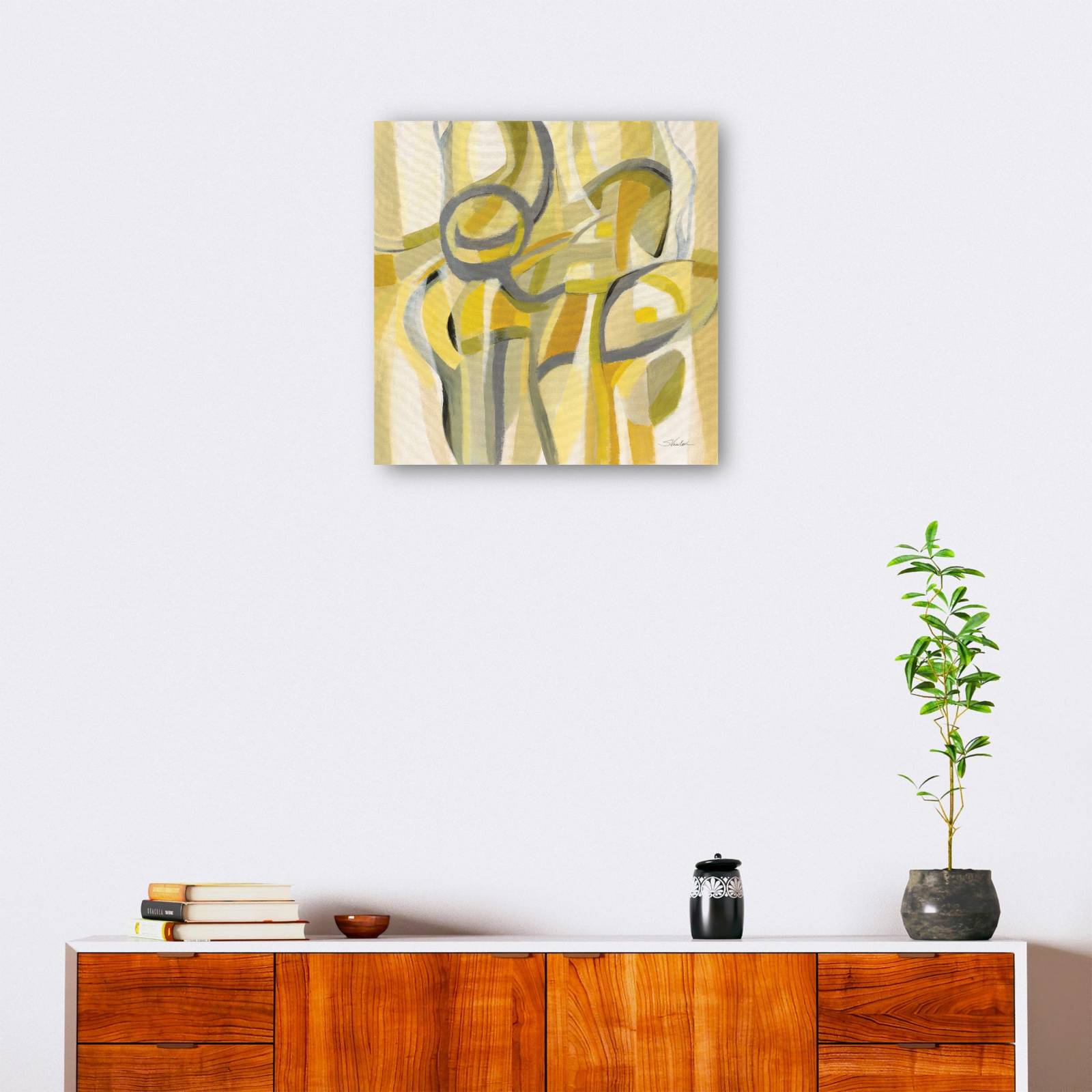 cuadro decorativo Medio Mod Amarillo