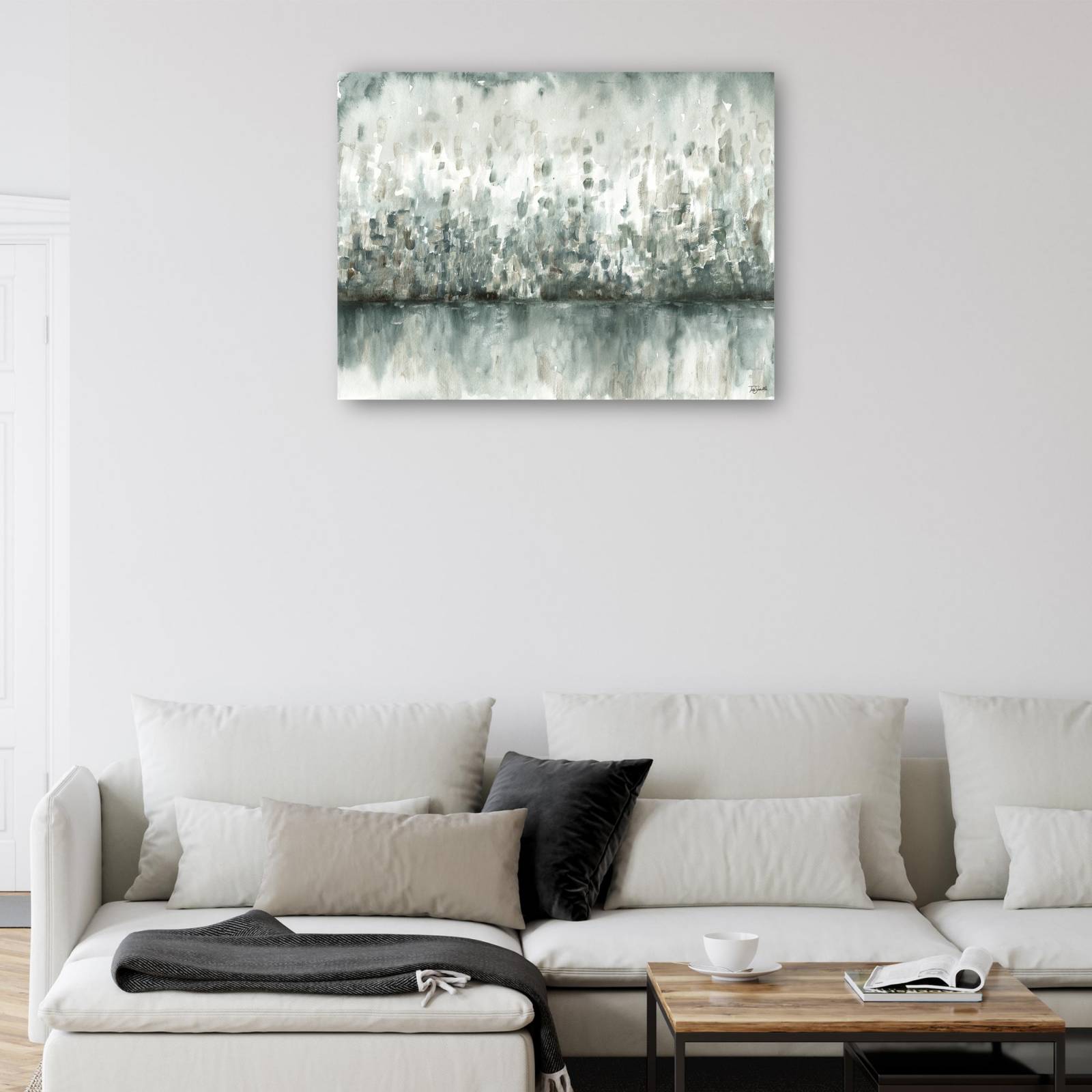 cuadro decorativo Lakeside Abstracto Gris Neutro