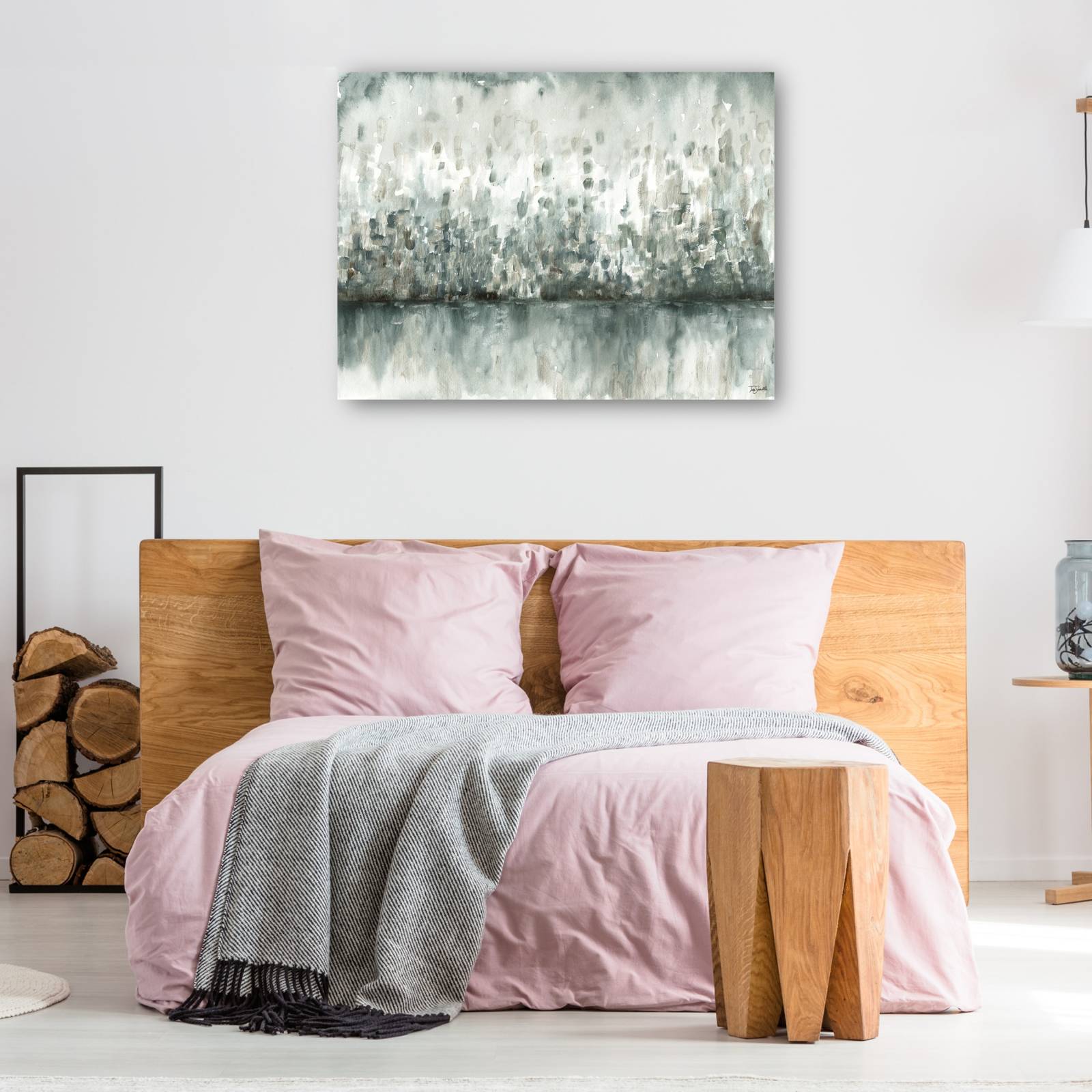 cuadro decorativo Lakeside Abstracto Gris Neutro