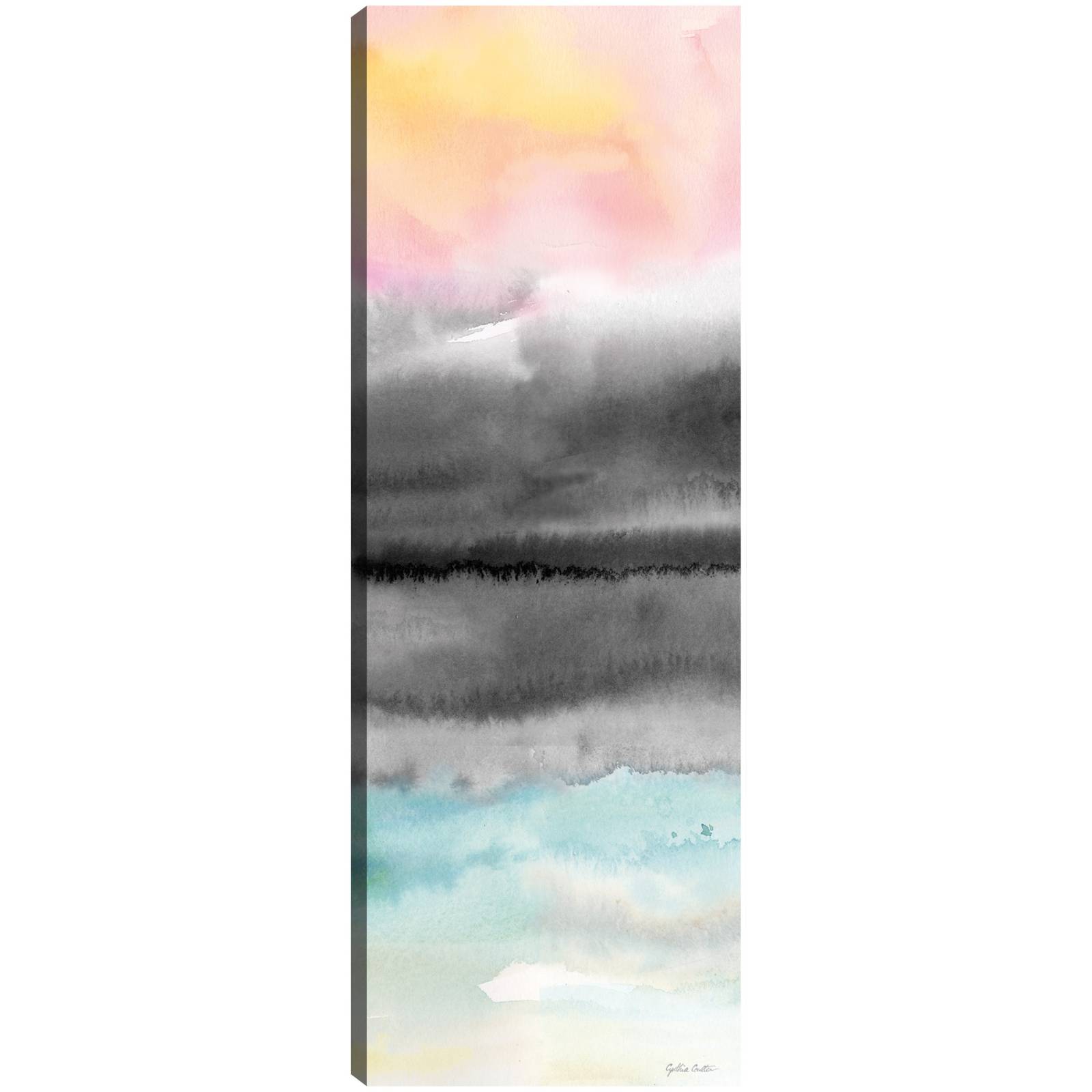 cuadro decorativo Panel abstracto de puesta de sol rosa II