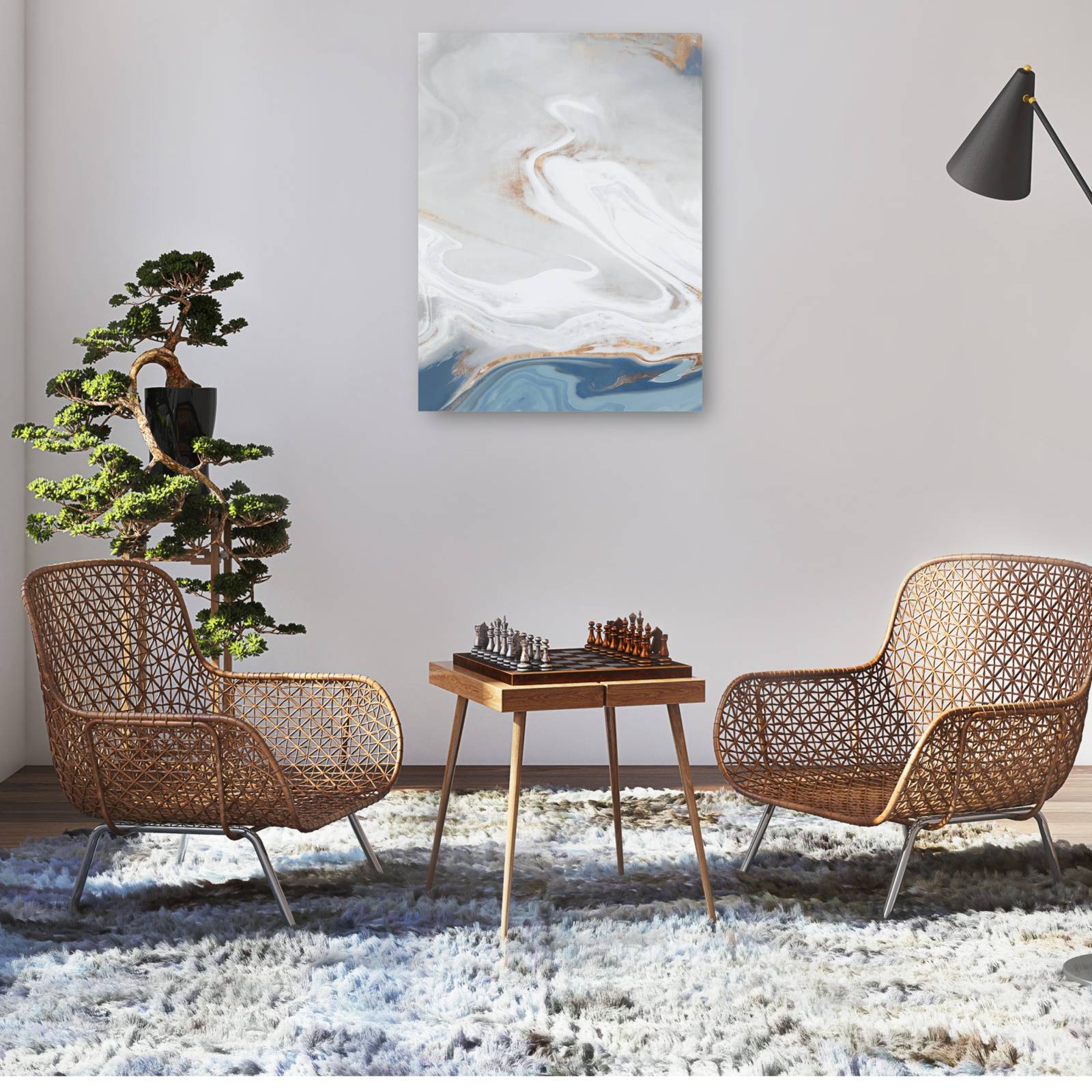 cuadro decorativo Terciopelo azul II