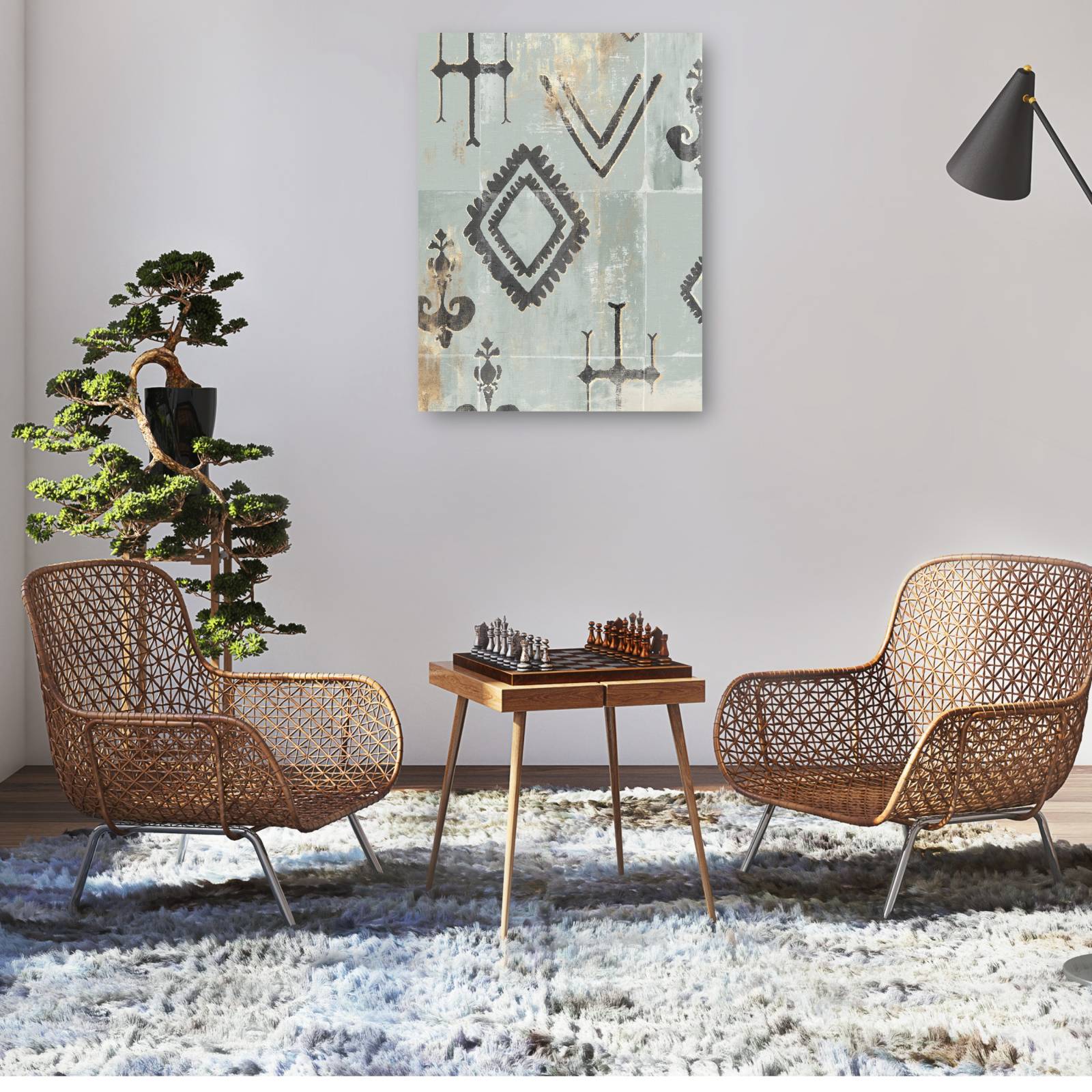 cuadro decorativo Dorado adornado I