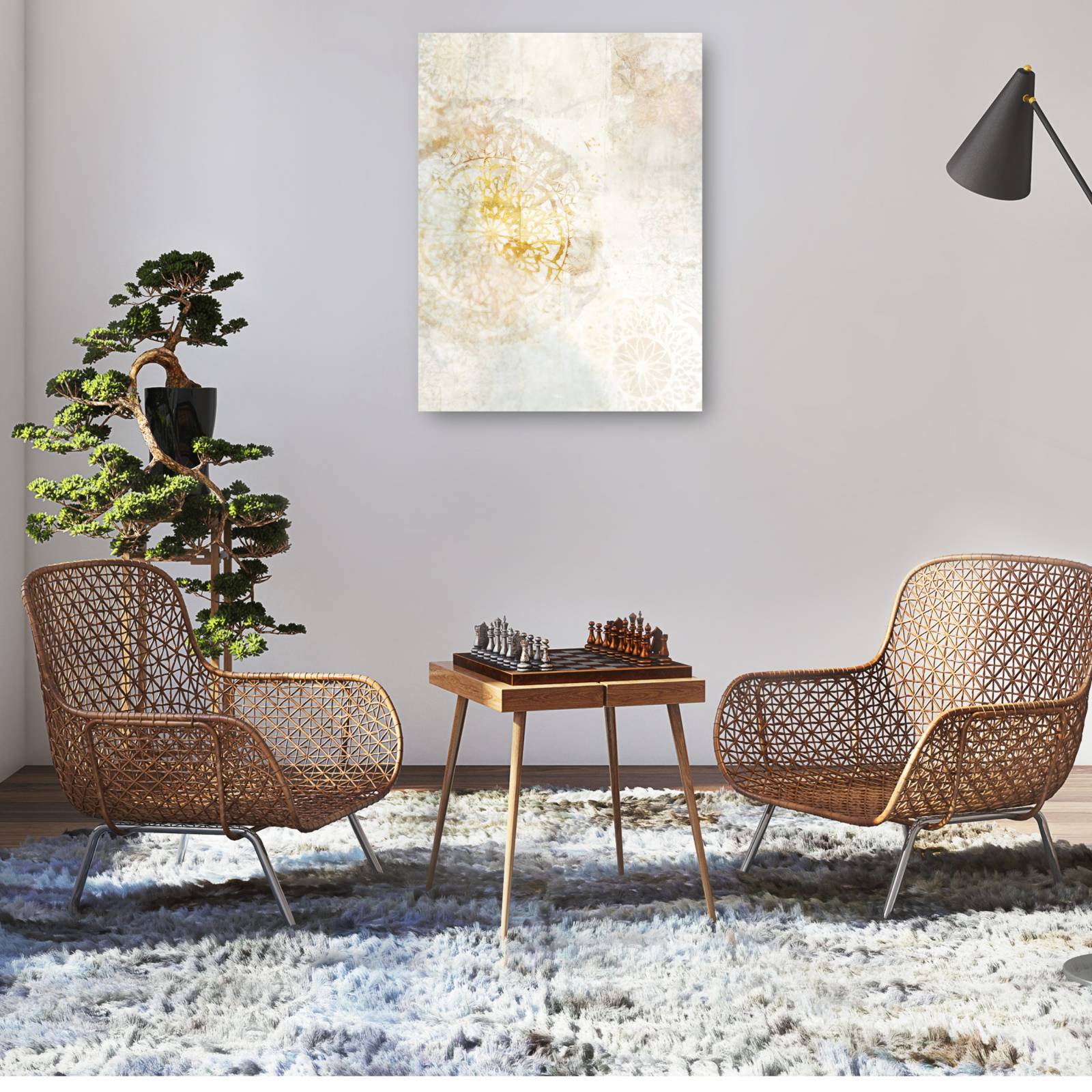 cuadro decorativo circulo de sol