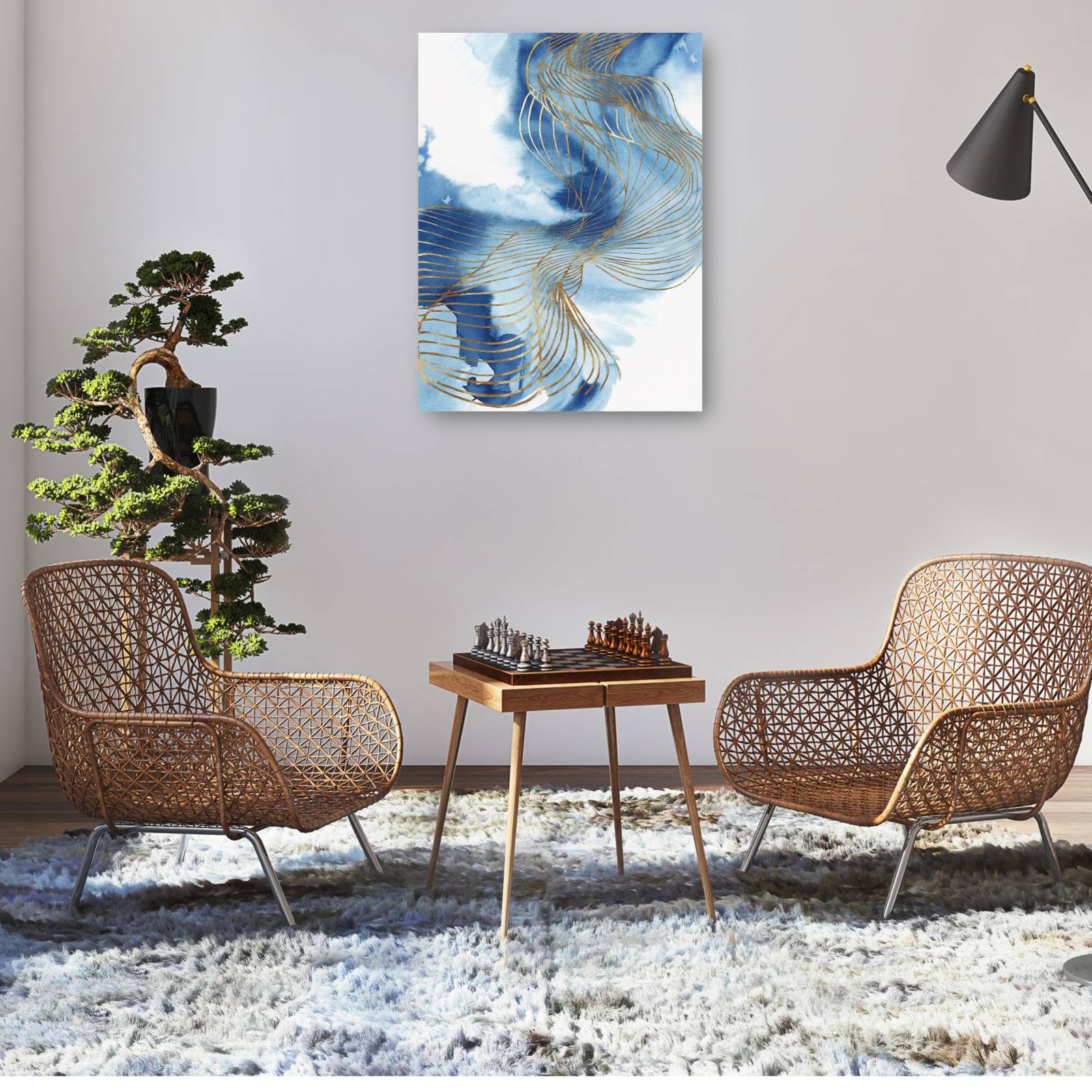 cuadro decorativo Azul Celeste I