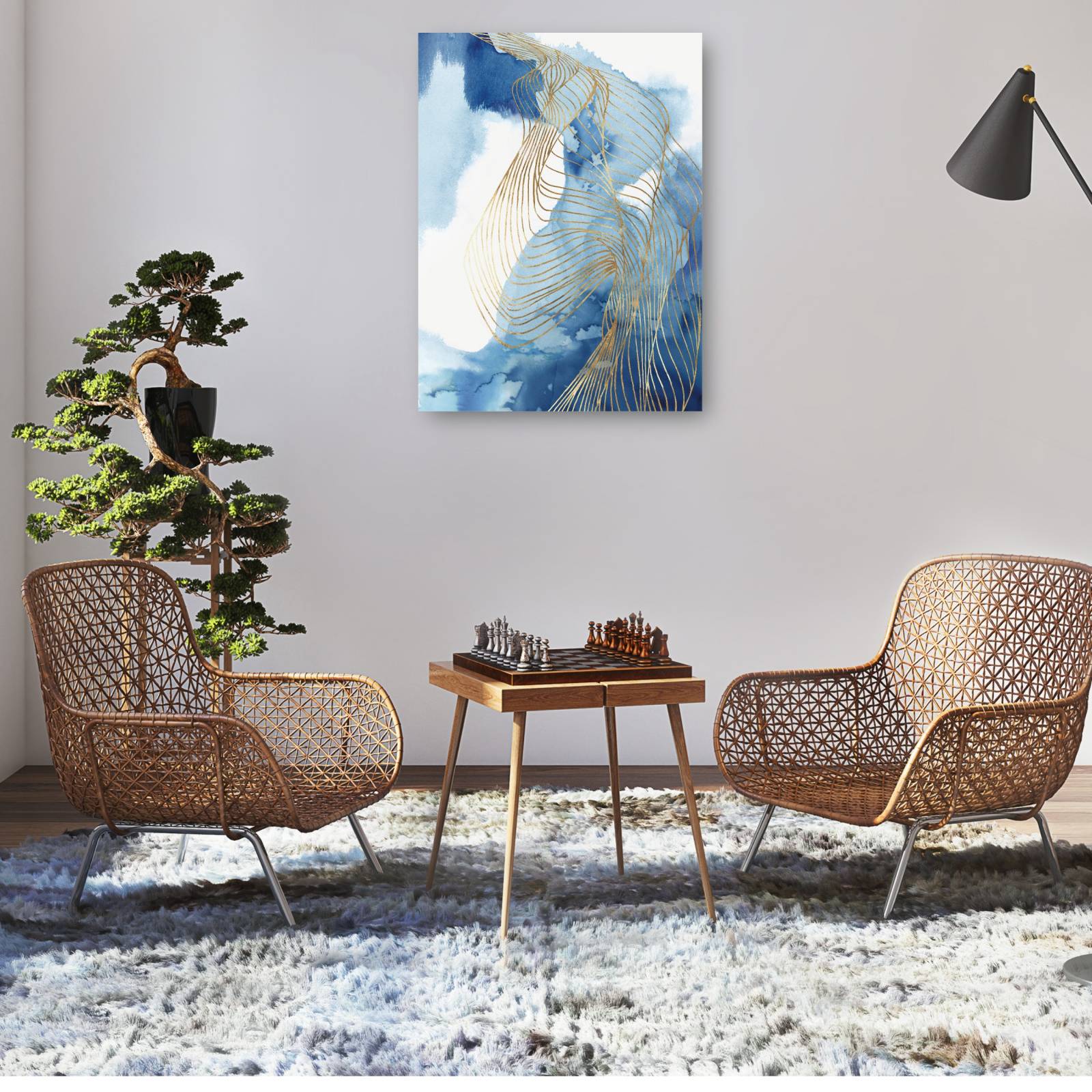 cuadro decorativo Celeste Azul II