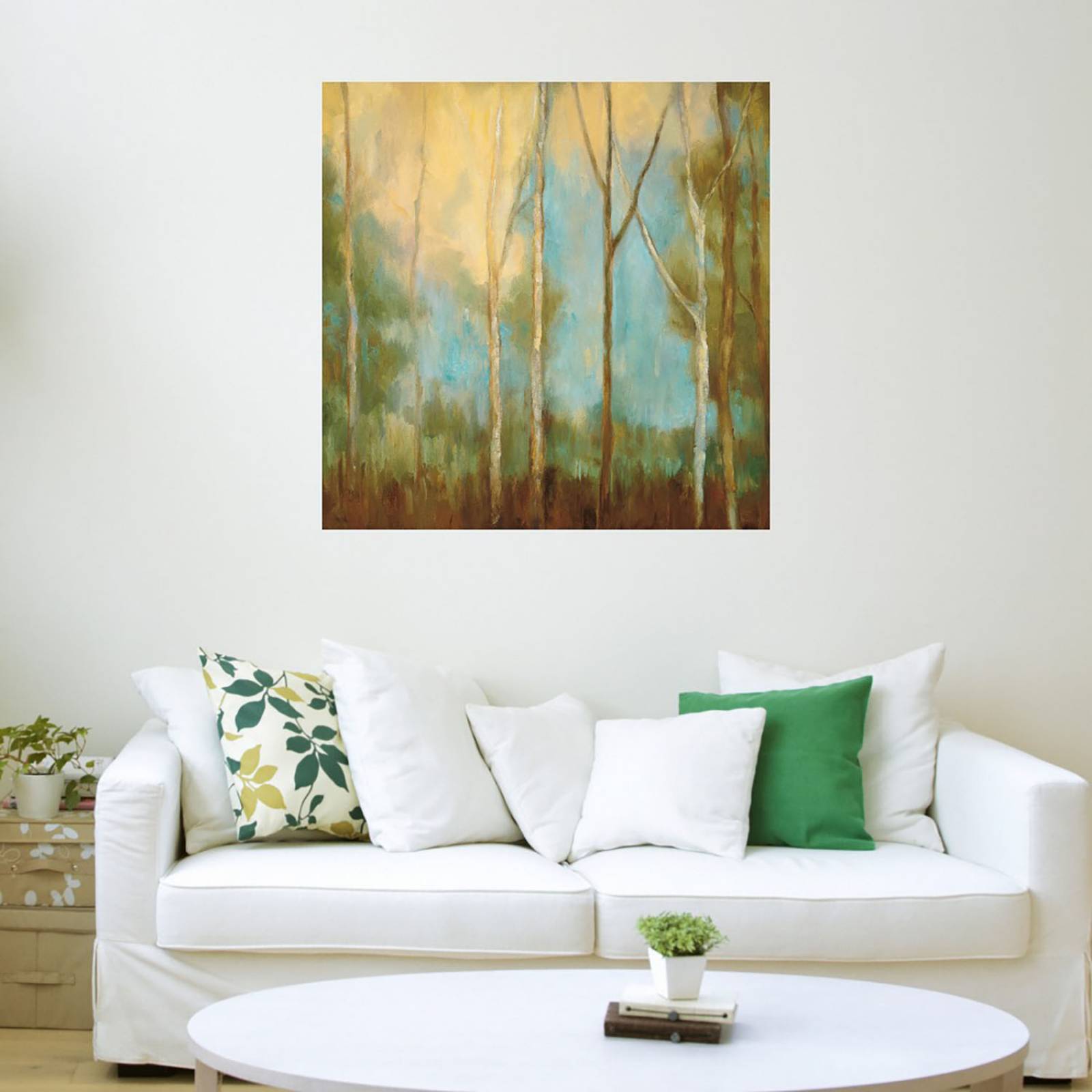 Cuadro Decorativo - Árboles desnudos II - Kristy Mitchell - 122X122 cm - Arte Abstracto - Impresión en Lienzo - Fine Art TJ