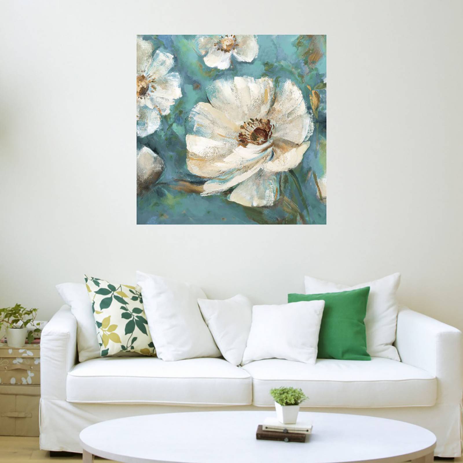 Cuadro Decorativo | Bellissimo I Suave | Sandy Doonan | 56X56 Cm | Arte Floral | Impresión en Lienzo | Fine Art TJ