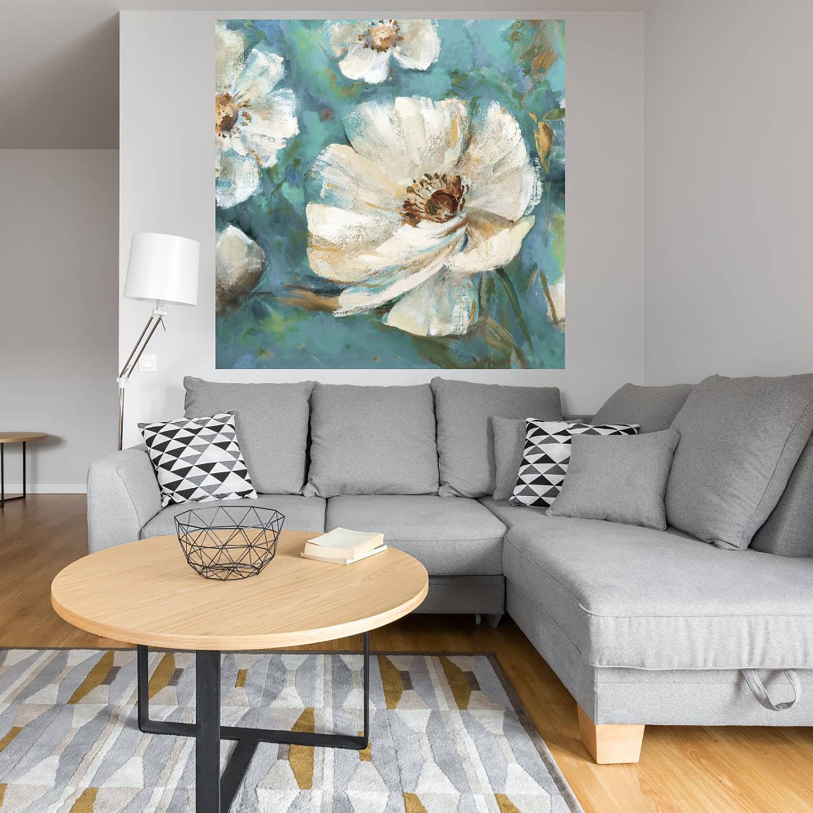 Cuadro Decorativo | Bellissimo I Suave | Sandy Doonan | 56X56 Cm | Arte Floral | Impresión en Lienzo | Fine Art TJ