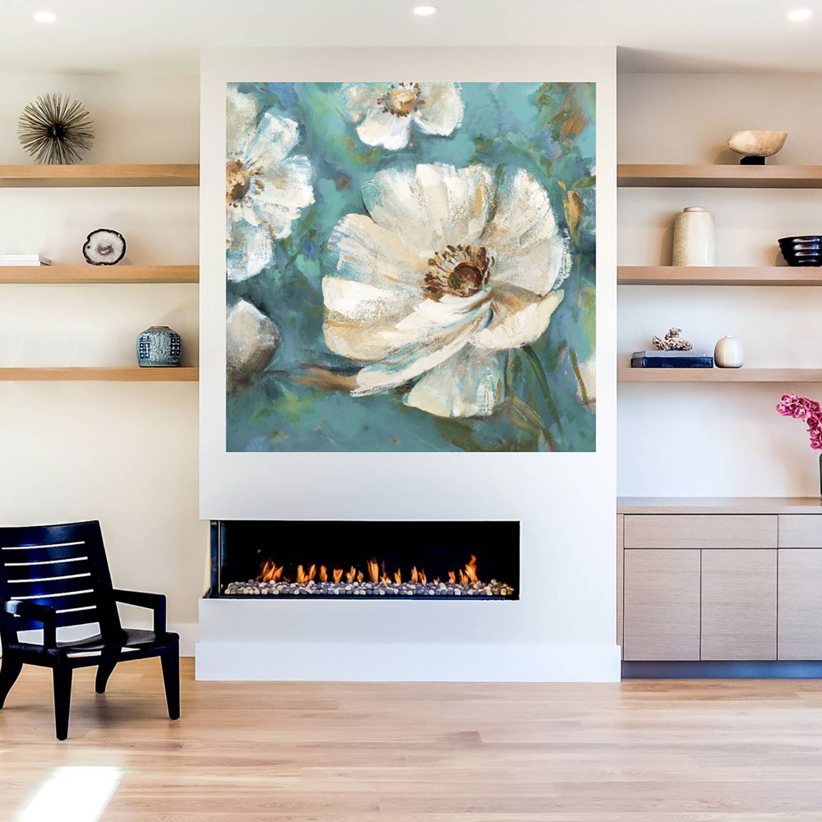 Cuadro Decorativo | Bellissimo I Suave | Sandy Doonan | 56X56 Cm | Arte Floral | Impresión en Lienzo | Fine Art TJ