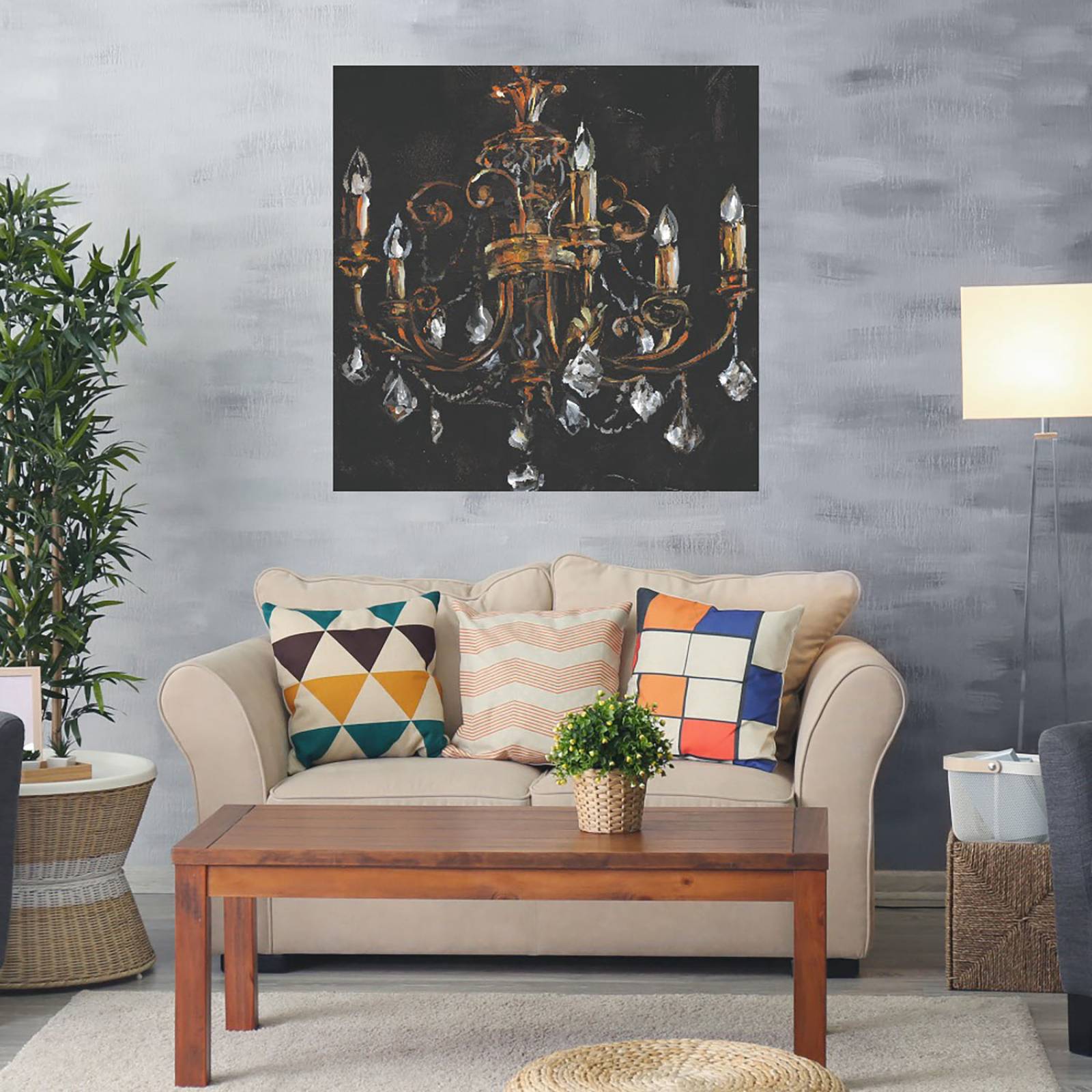 Cuadro Decorativo | Candelabro Dorado | Willowbrook Fine Art | 122X122 Cm | Arte Clásicos | Impresión en Lienzo | Fine Art TJ