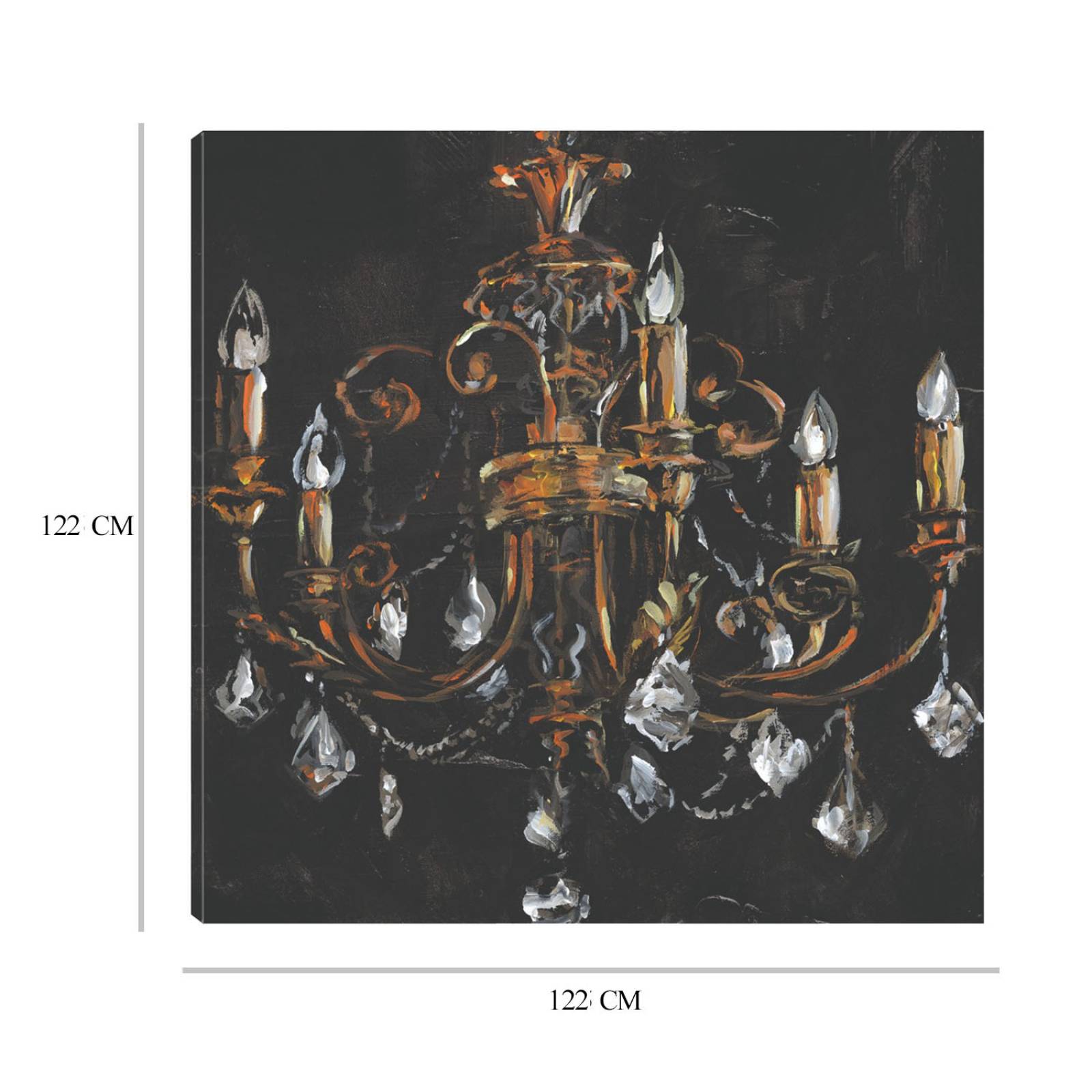 Cuadro Decorativo | Candelabro Dorado | Willowbrook Fine Art | 122X122 Cm | Arte Clásicos | Impresión en Lienzo | Fine Art TJ