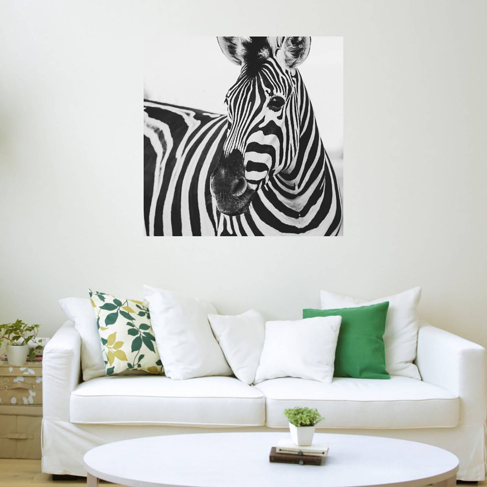 Cuadro Decorativo | Cebra de Cerca | Frida Bredesen | 94X94 Cm | Arte Animales | Impresión en Lienzo | Fine Art TJ