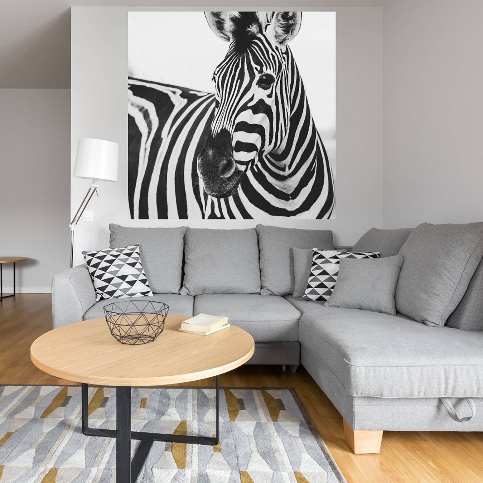 Cuadro Decorativo | Cebra de Cerca | Frida Bredesen | 94X94 Cm | Arte Animales | Impresión en Lienzo | Fine Art TJ