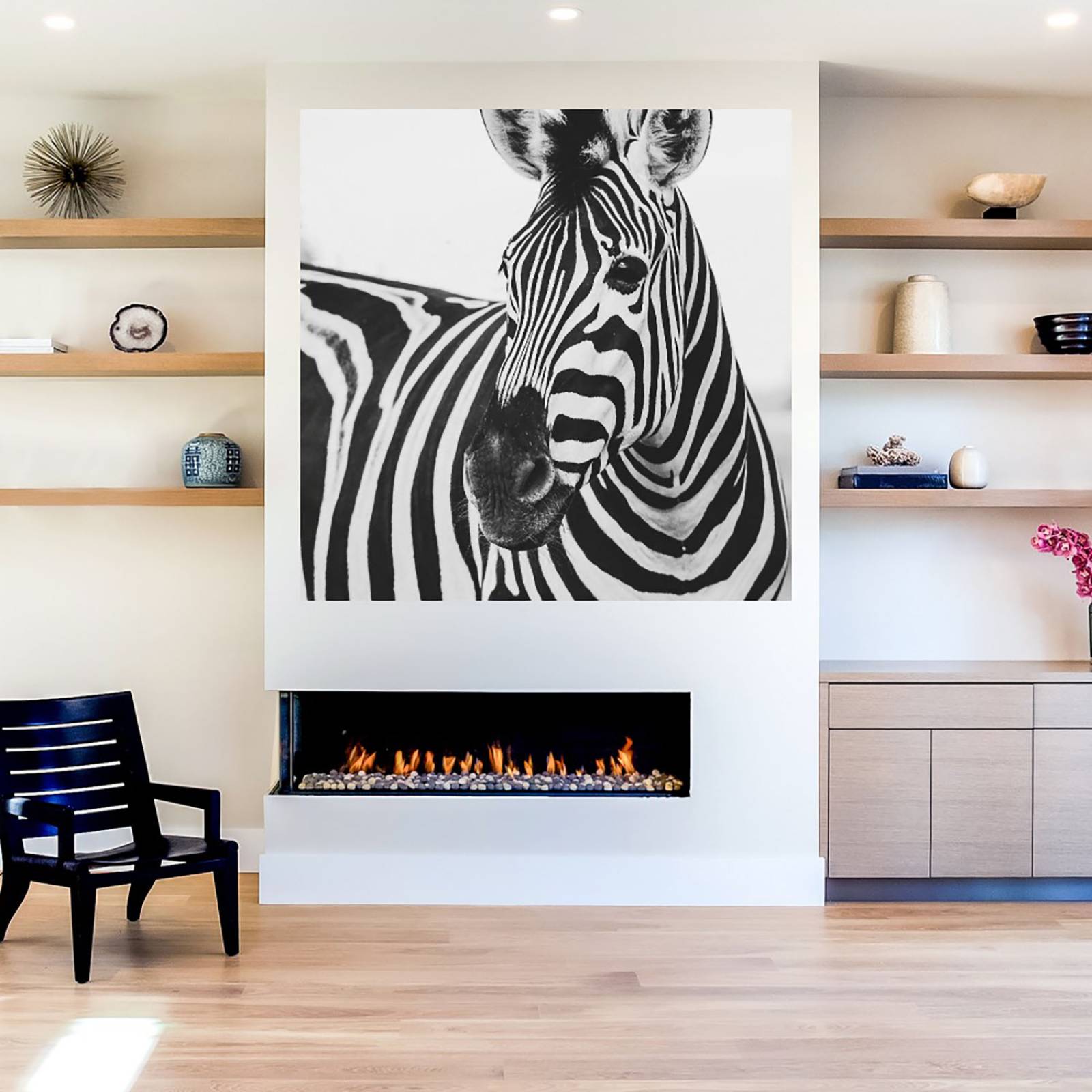 Cuadro Decorativo | Cebra de Cerca | Frida Bredesen | 94X94 Cm | Arte Animales | Impresión en Lienzo | Fine Art TJ