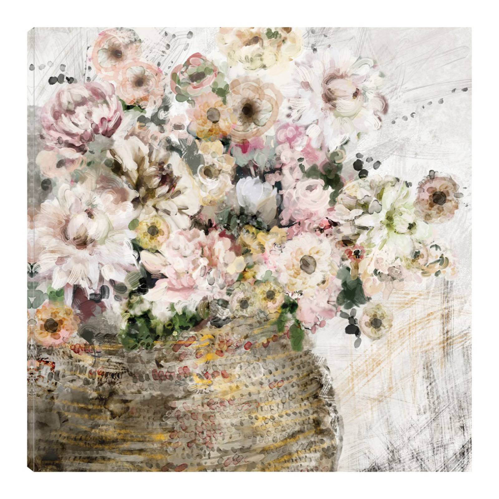 Cuadro Decorativo | Cortijo fresco | Studio Arts | 56X56 Cm | Arte Floral | Impresión en Lienzo | Fine Art TJ