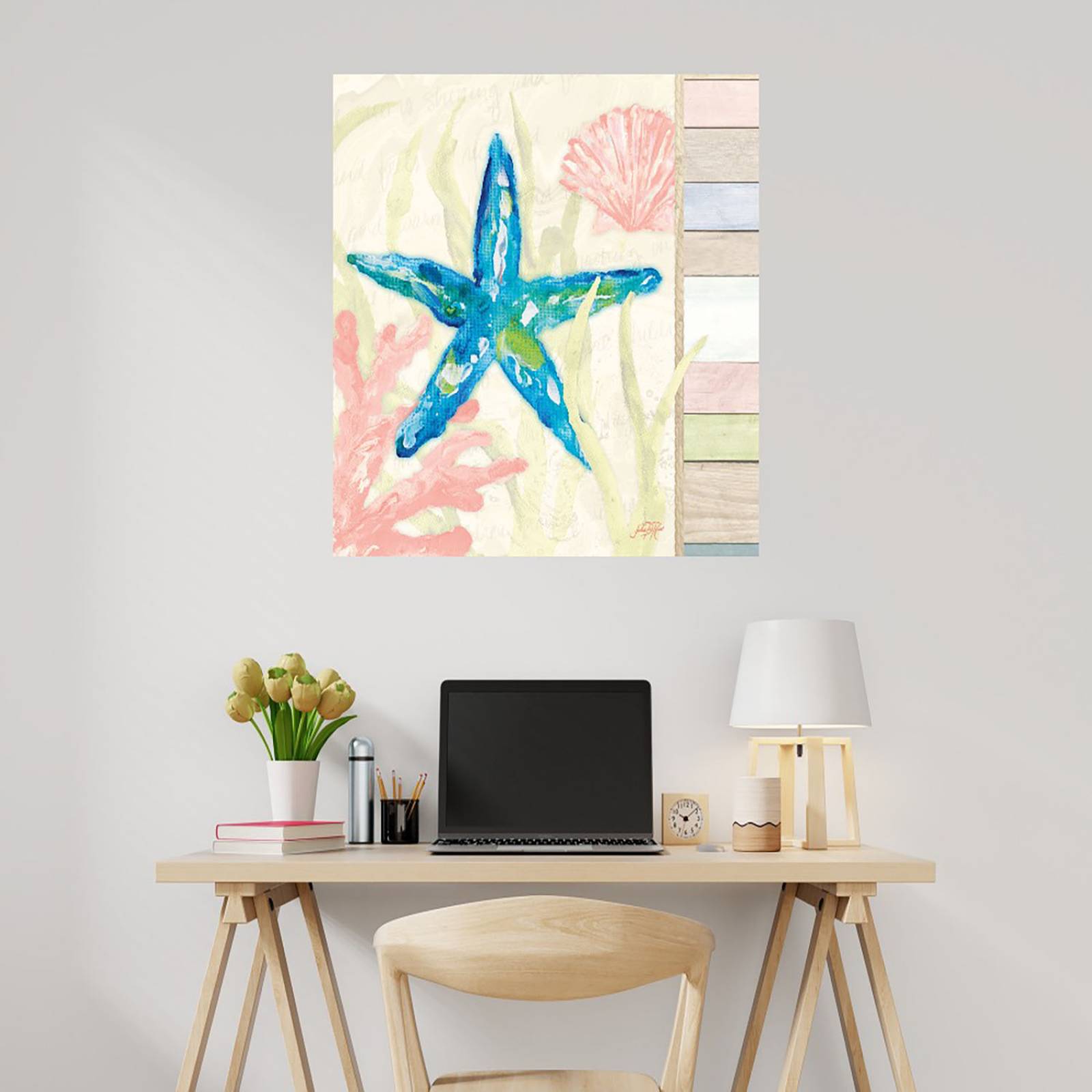 Cuadro Decorativo | Costa en Pastel III | Julie DeRice | 94X94 Cm | Arte Animales | Impresión en Lienzo | Fine Art TJ