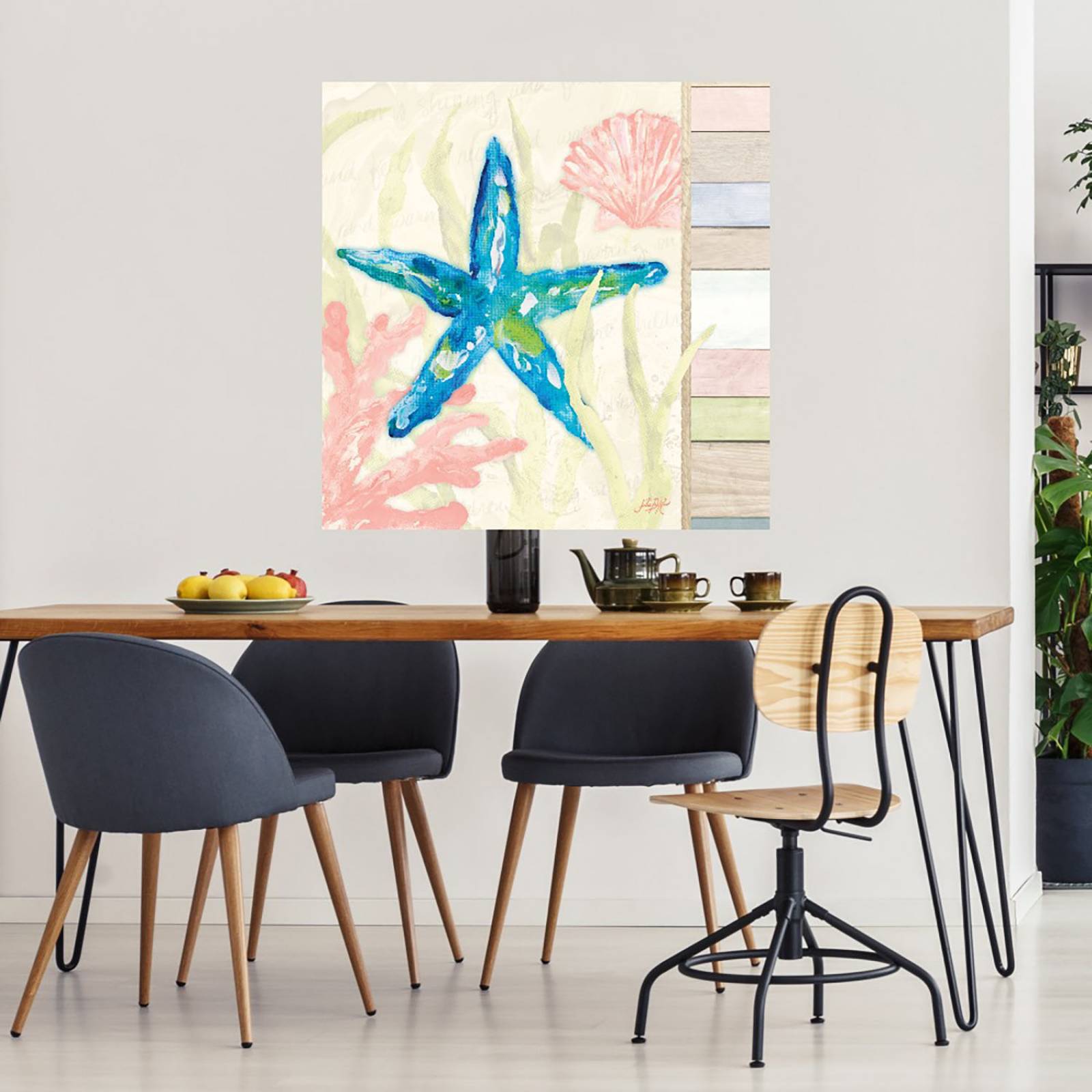 Cuadro Decorativo | Costa en Pastel III | Julie DeRice | 94X94 Cm | Arte Animales | Impresión en Lienzo | Fine Art TJ