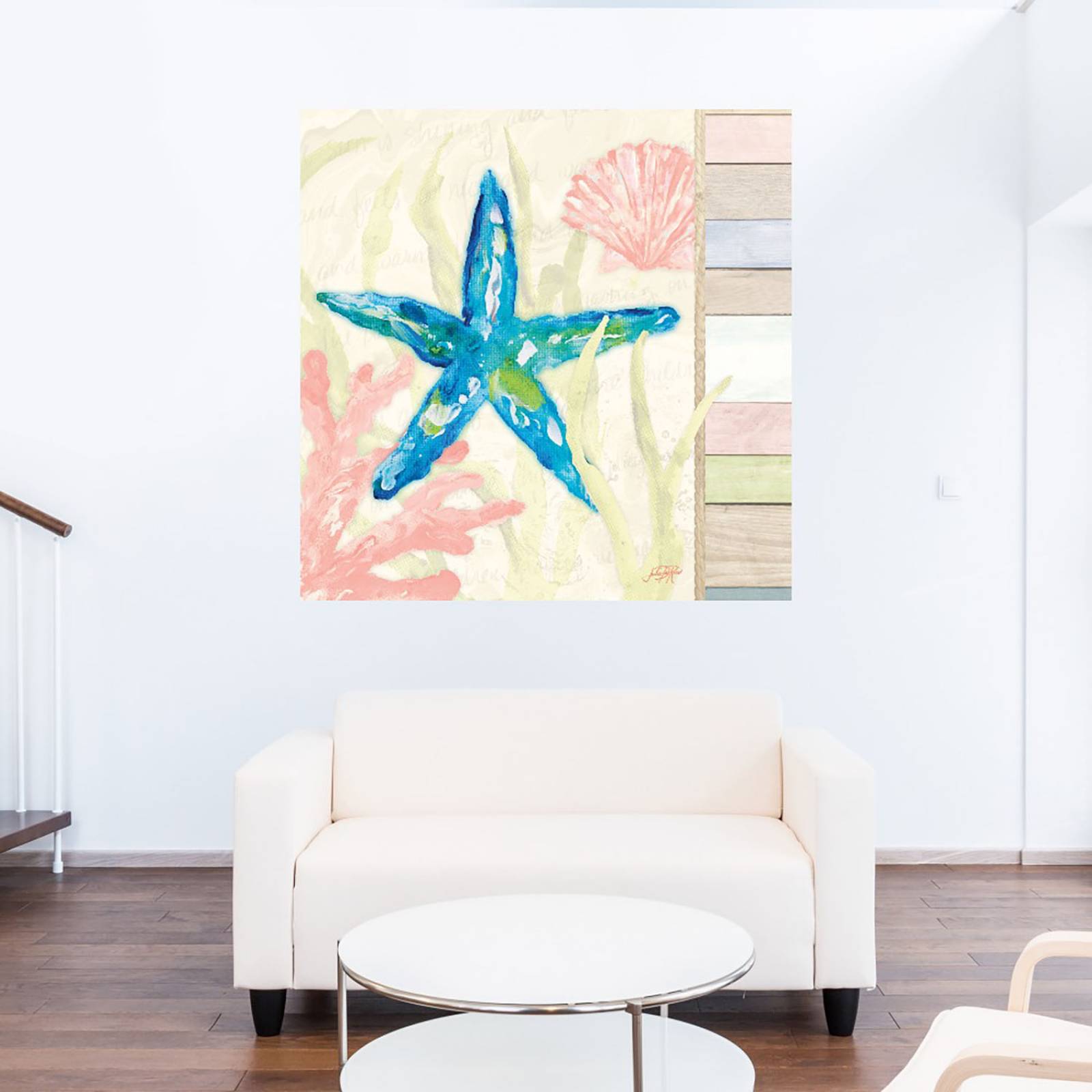 Cuadro Decorativo | Costa en Pastel III | Julie DeRice | 94X94 Cm | Arte Animales | Impresión en Lienzo | Fine Art TJ