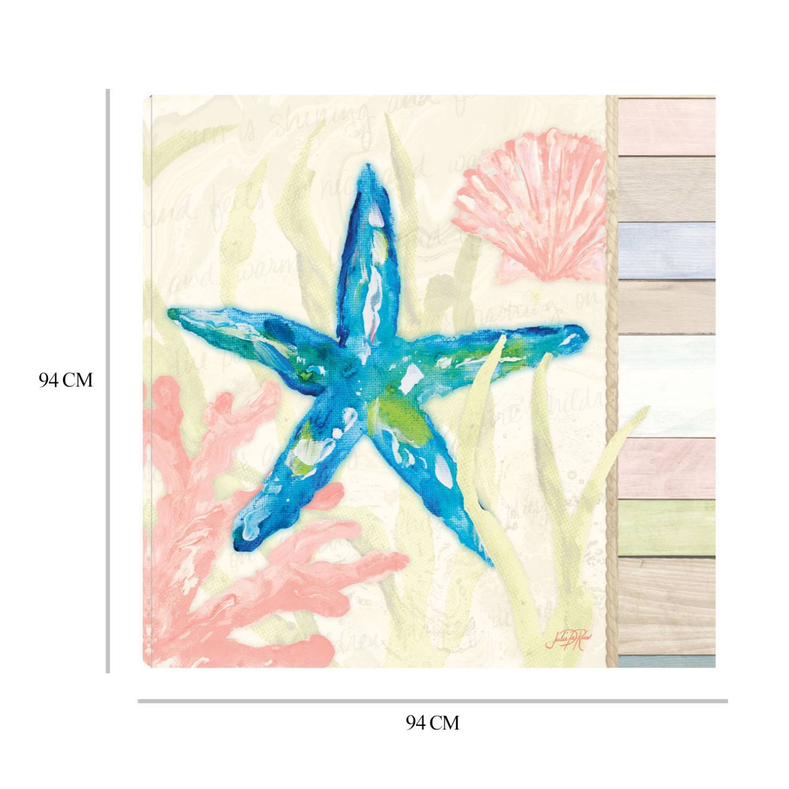 Cuadro Decorativo | Costa en Pastel III | Julie DeRice | 94X94 Cm | Arte Animales | Impresión en Lienzo | Fine Art TJ