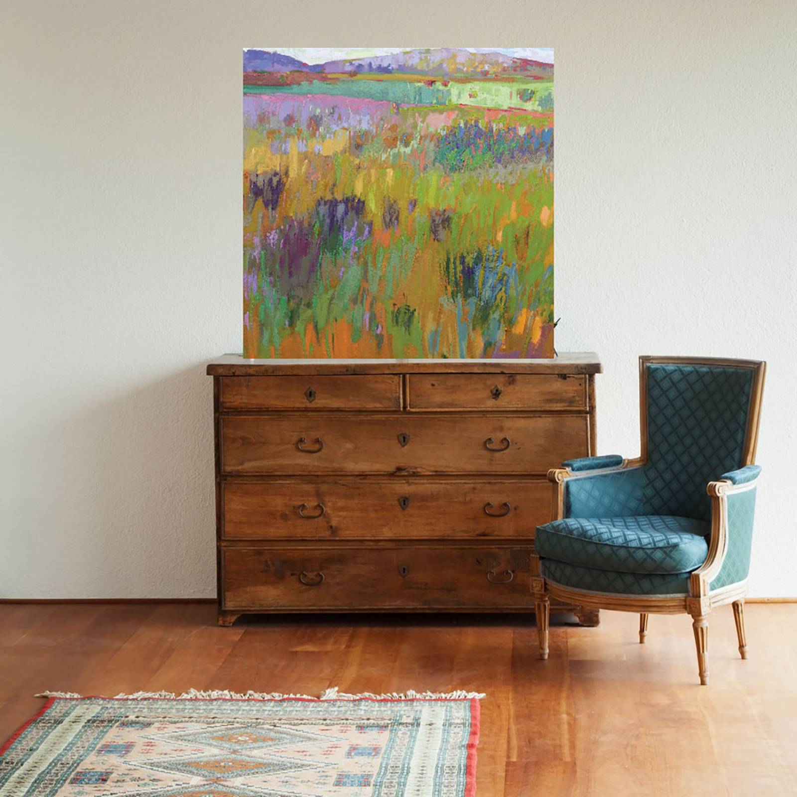 Cuadro Decorativo | Después de una lluvia de primavera | Jane Schmidt | 82X82 Cm | Arte Paisaje | Impresión en Lienzo | Fine Art TJ