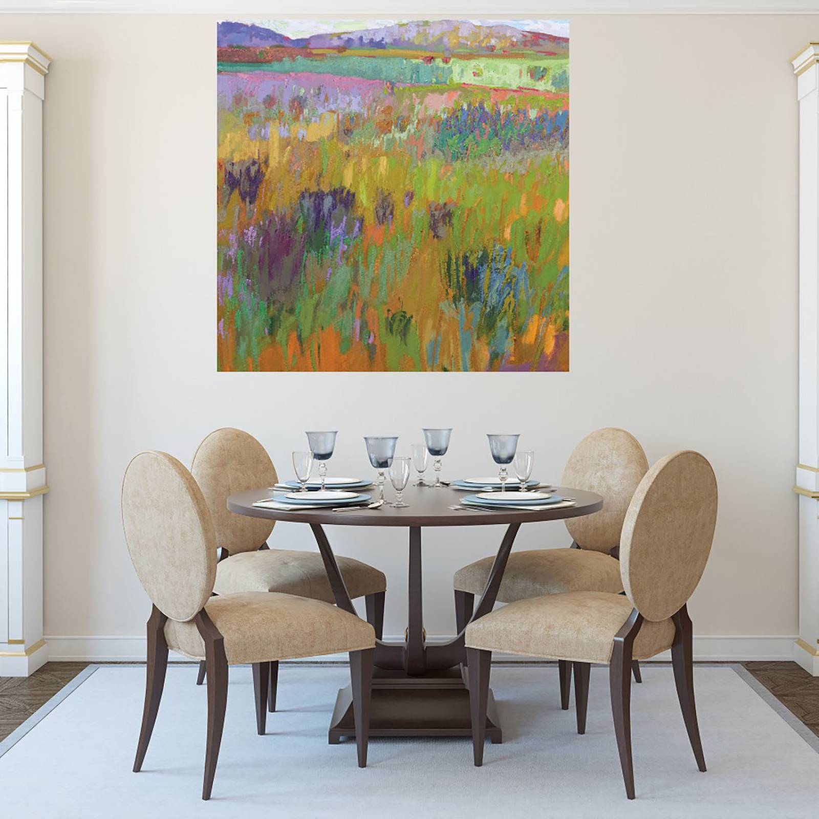 Cuadro Decorativo | Después de una lluvia de primavera | Jane Schmidt | 82X82 Cm | Arte Paisaje | Impresión en Lienzo | Fine Art TJ