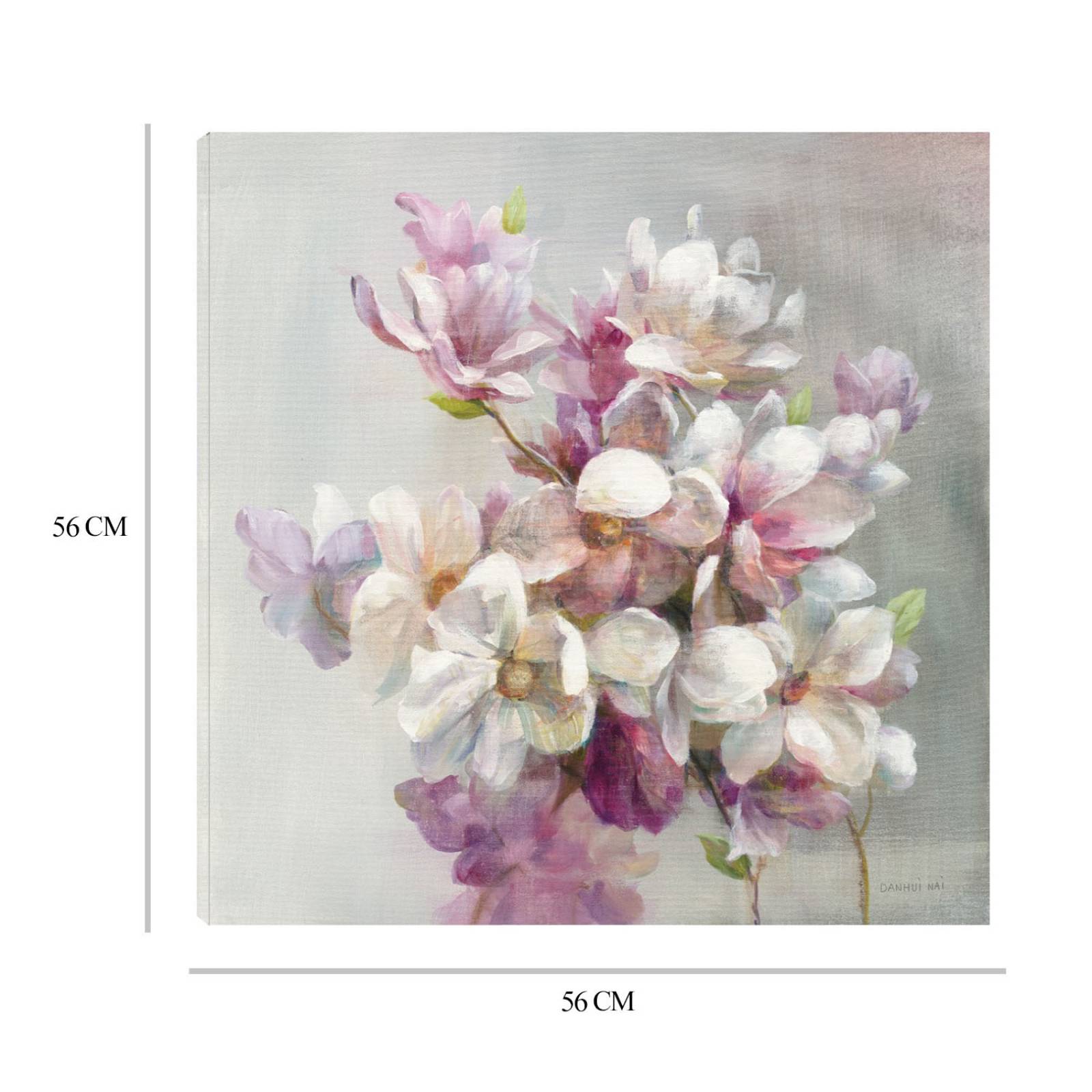 Cuadro Decorativo | Dulce magnolia | Danhui Nai | 56X56 Cm | Arte Floral | Impresión en Lienzo | Fine Art TJ