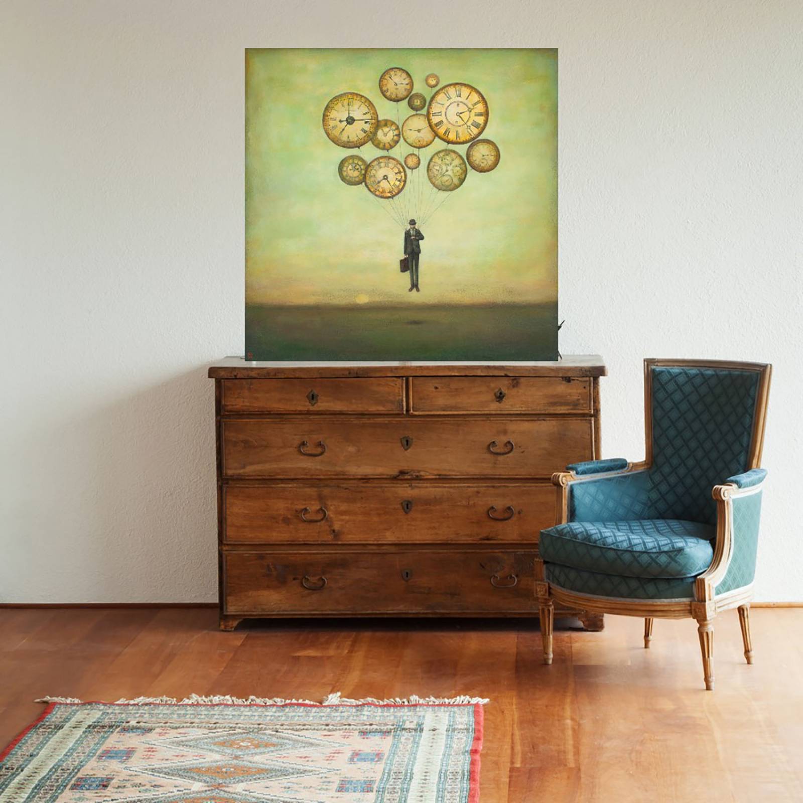 Cuadro Decorativo | Esperando el tiempo para volar | Duy Huynh | 94X94 Cm | Arte Abstracto | Impresión en Lienzo | Fine Art TJ