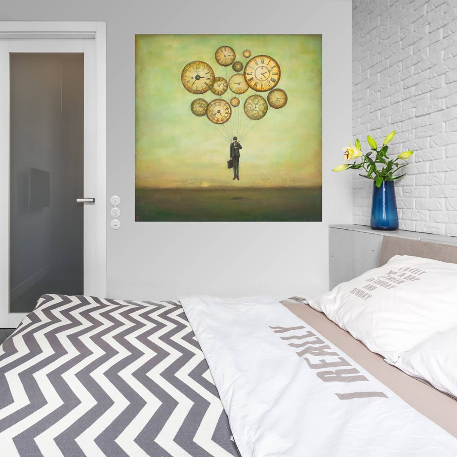 Cuadro Decorativo | Esperando el tiempo para volar | Duy Huynh | 94X94 Cm | Arte Abstracto | Impresión en Lienzo | Fine Art TJ