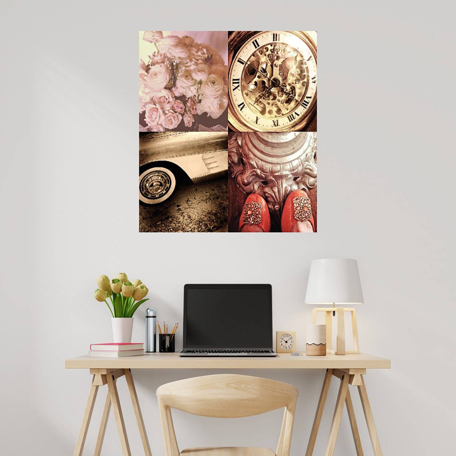 Cuadro Decorativo | Estilo vintage I | Acosta | 82X82 Cm | Arte Moderno | Impresión en Lienzo | Fine Art TJ