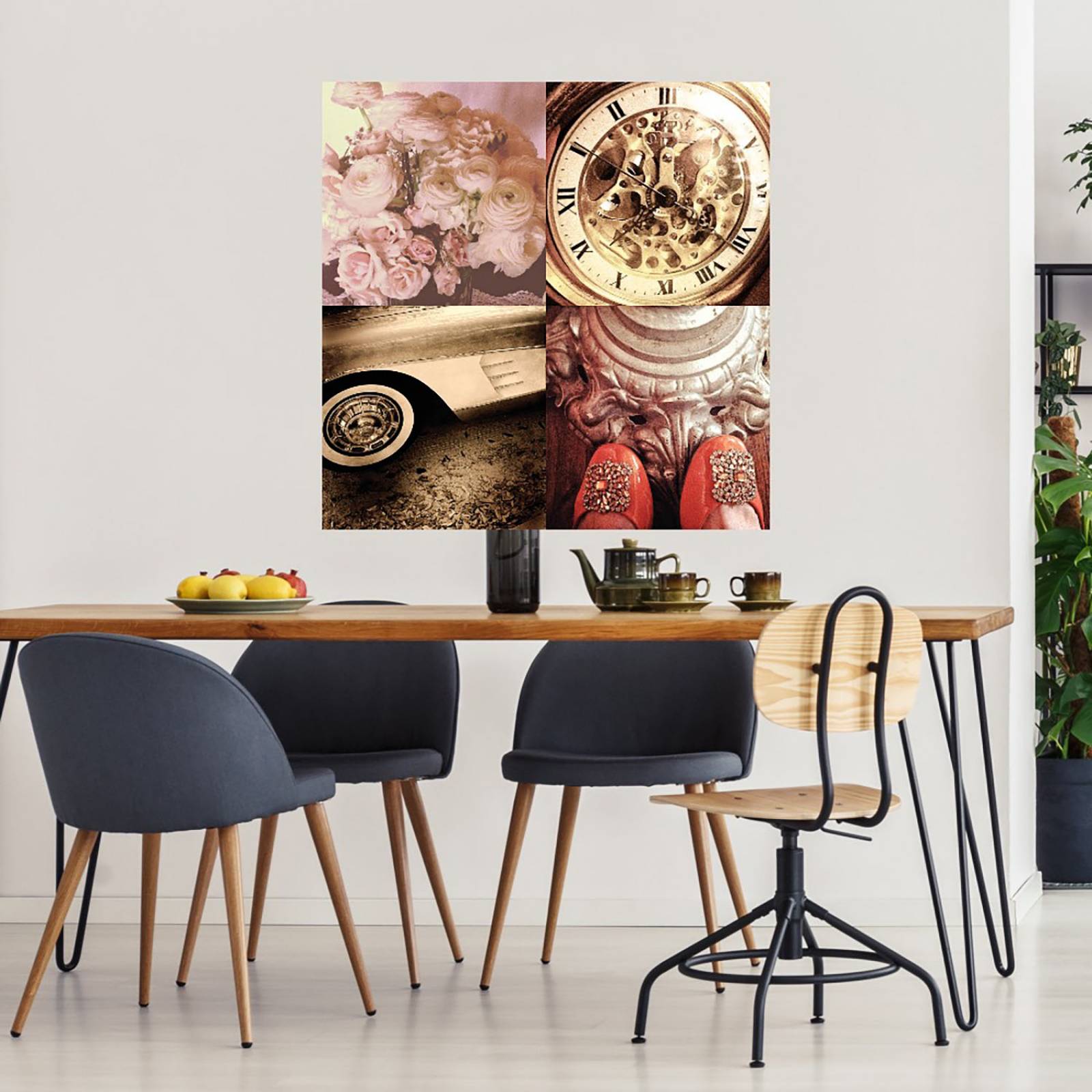 Cuadro Decorativo | Estilo vintage I | Acosta | 82X82 Cm | Arte Moderno | Impresión en Lienzo | Fine Art TJ