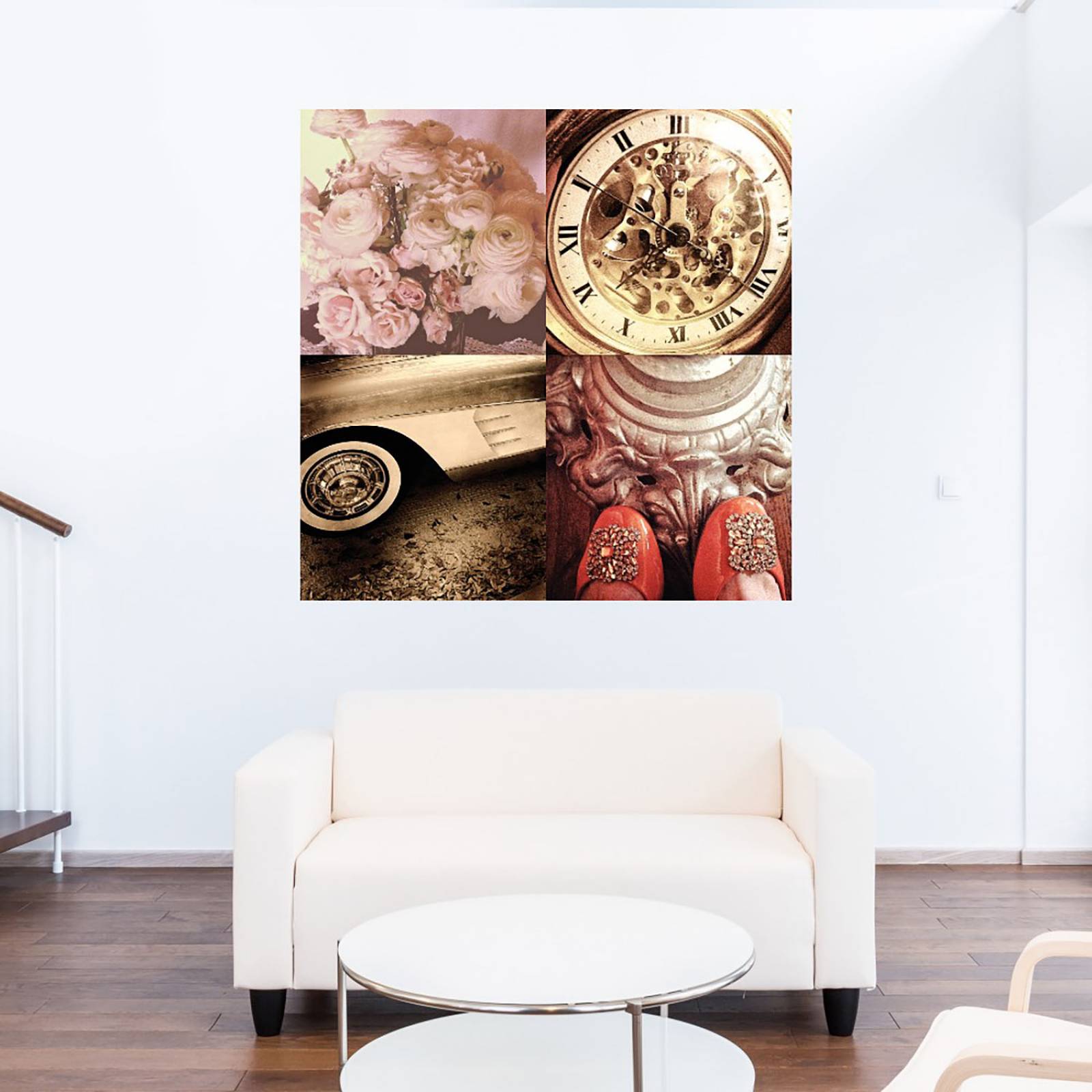 Cuadro Decorativo | Estilo vintage I | Acosta | 82X82 Cm | Arte Moderno | Impresión en Lienzo | Fine Art TJ