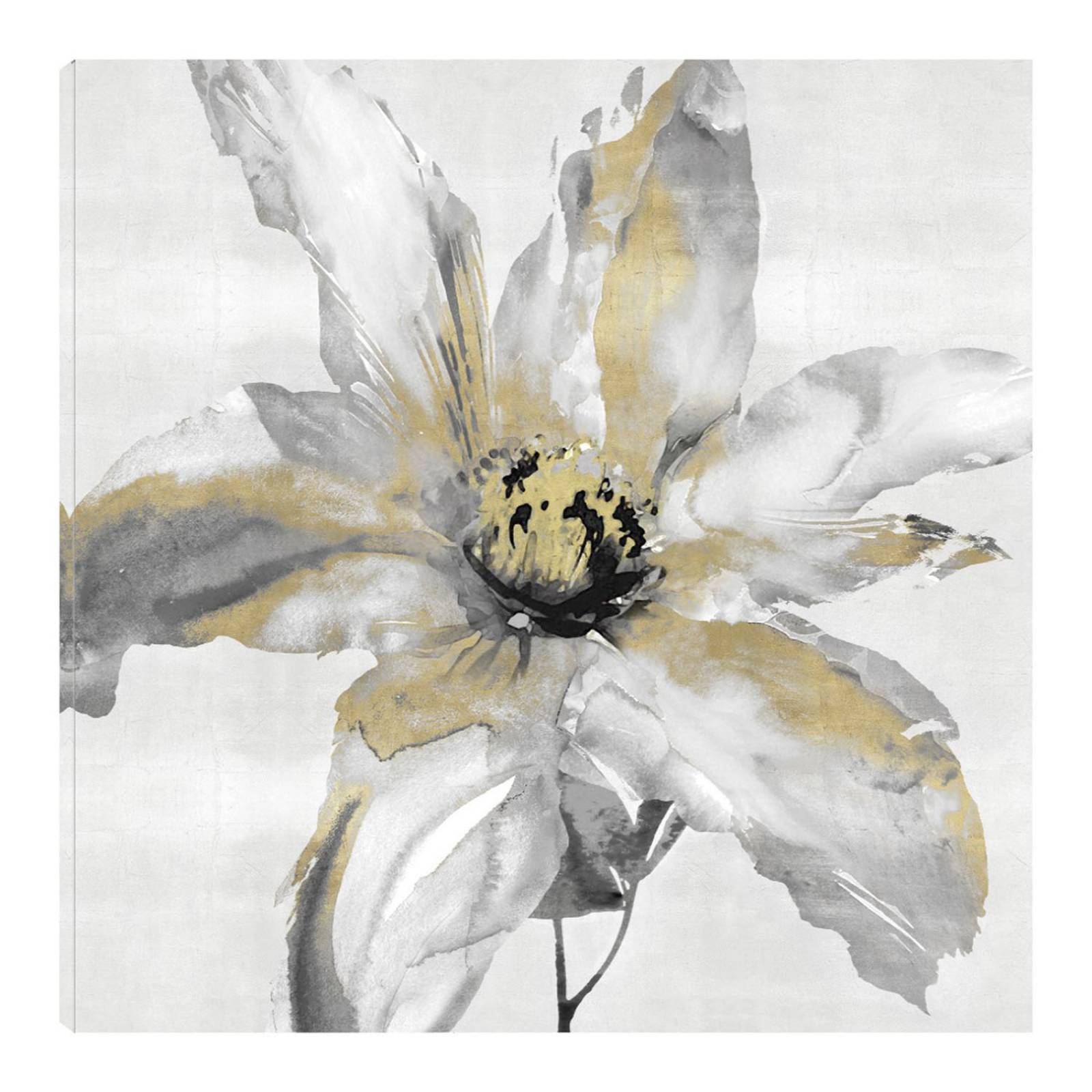 Cuadro Decorativo | Flor de corazón de oro | Tania Bello | 82X82 Cm | Arte Floral | Impresión en Lienzo | Fine Art TJ