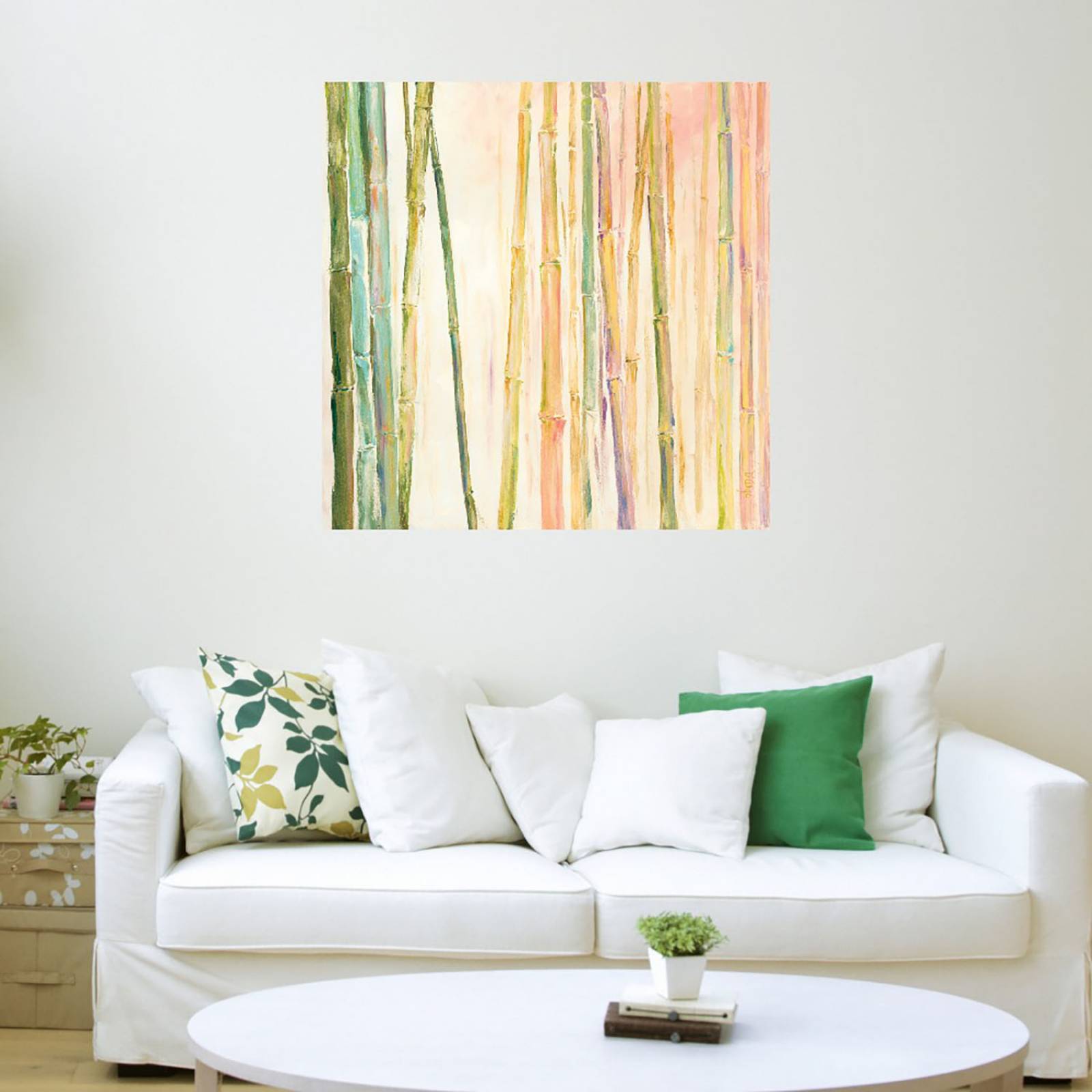 Cuadro Decorativo | Bambú II | Dina D'Argo | 56X56 Cm | Arte Floral | Impresión en Lienzo | Fine Art TJ