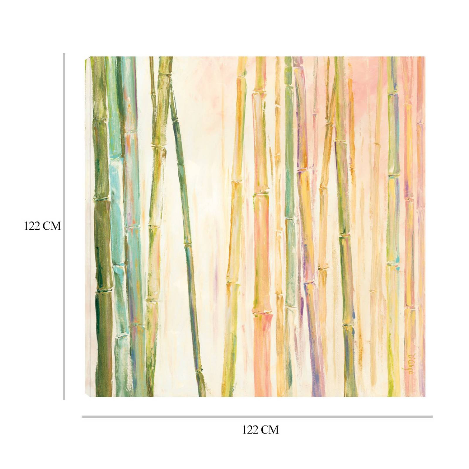 Cuadro Decorativo | Bambú II | Dina D'Argo | 122X122 Cm | Arte Floral | Impresión en Lienzo | Fine Art TJ