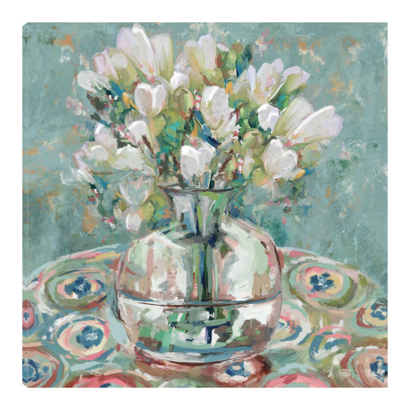 Cuadro Decorativo | Barcelona | Studio Arts | 94X94 Cm | Arte Florero | Impresión en Lienzo | Fine Art TJ