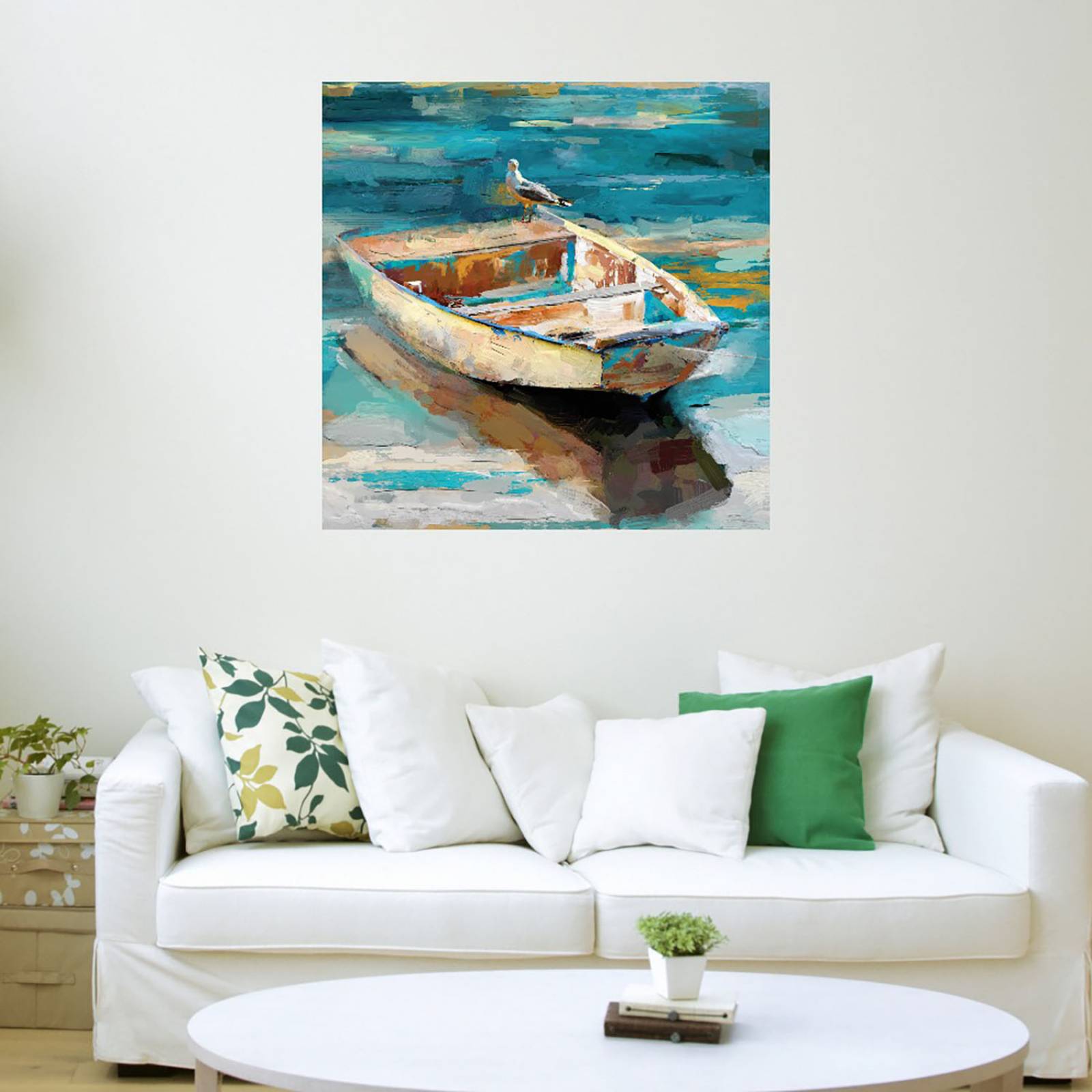 Cuadro Decorativo | Brisa de la Costa II | Studio Arts | 82X82 Cm | Arte Paisaje | Impresión en Lienzo | Fine Art TJ