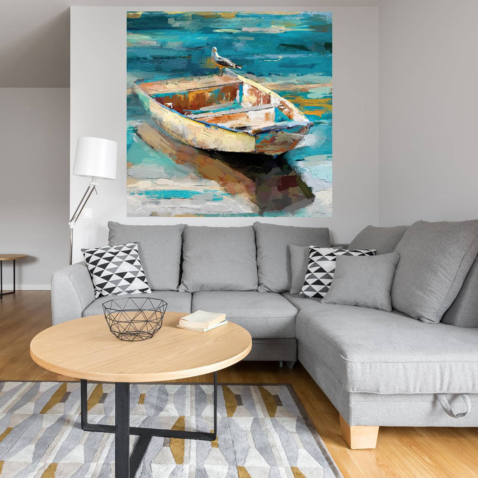 Cuadro Decorativo | Brisa de la Costa II | Studio Arts | 82X82 Cm | Arte Paisaje | Impresión en Lienzo | Fine Art TJ