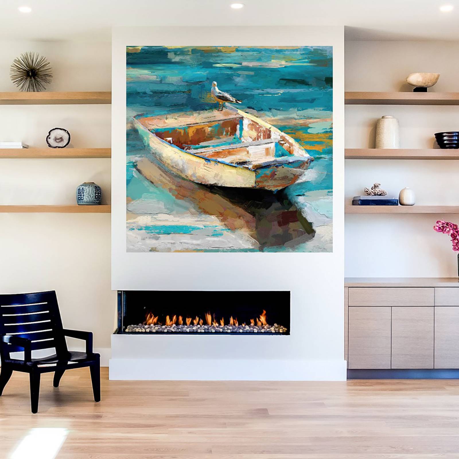 Cuadro Decorativo | Brisa de la Costa II | Studio Arts | 82X82 Cm | Arte Paisaje | Impresión en Lienzo | Fine Art TJ