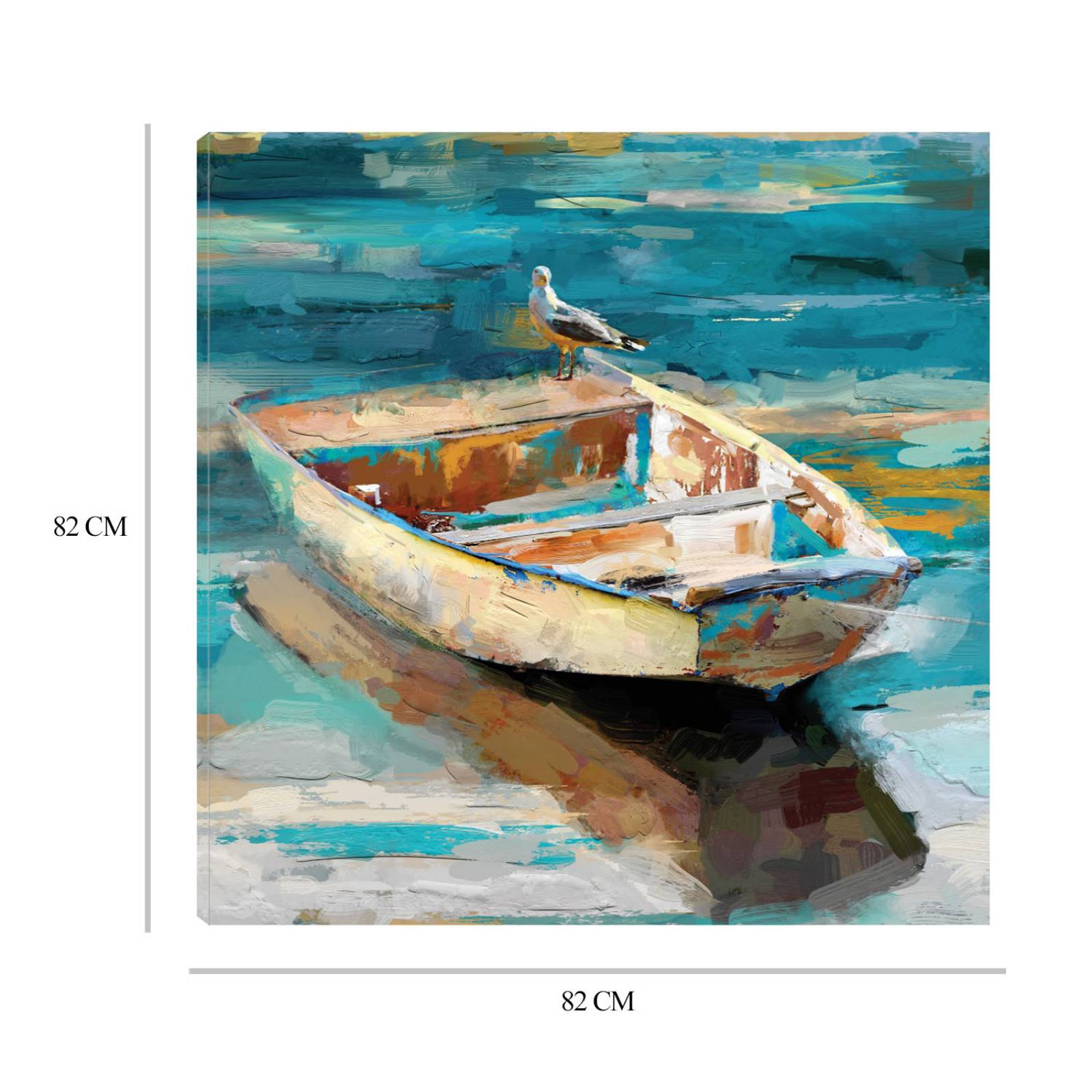 Cuadro Decorativo | Brisa de la Costa II | Studio Arts | 82X82 Cm | Arte Paisaje | Impresión en Lienzo | Fine Art TJ