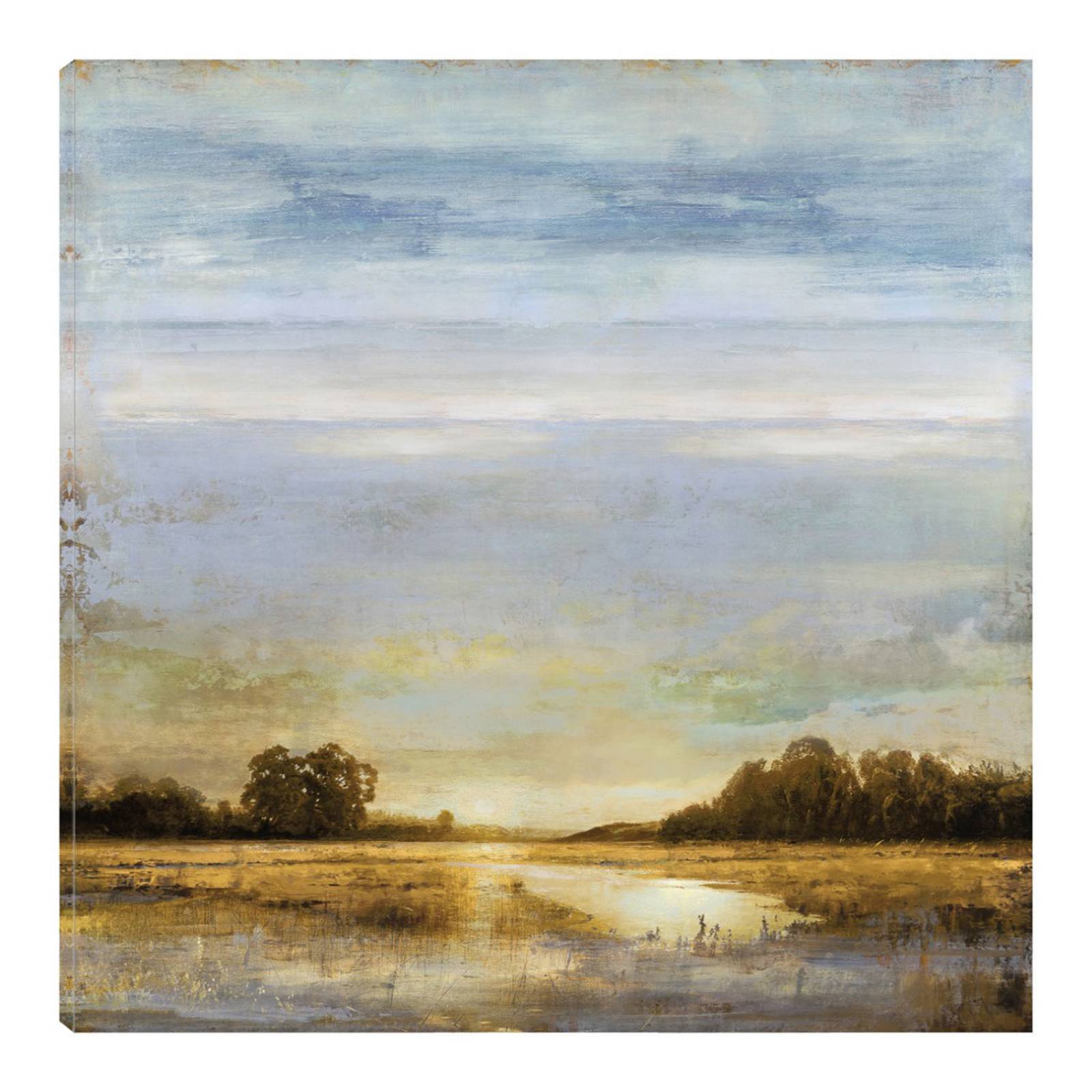 Cuadro Decorativo | El borde del estanque | Eric Turner | 56X56 Cm | Arte Paisaje | Impresión en Lienzo | Fine Art TJ