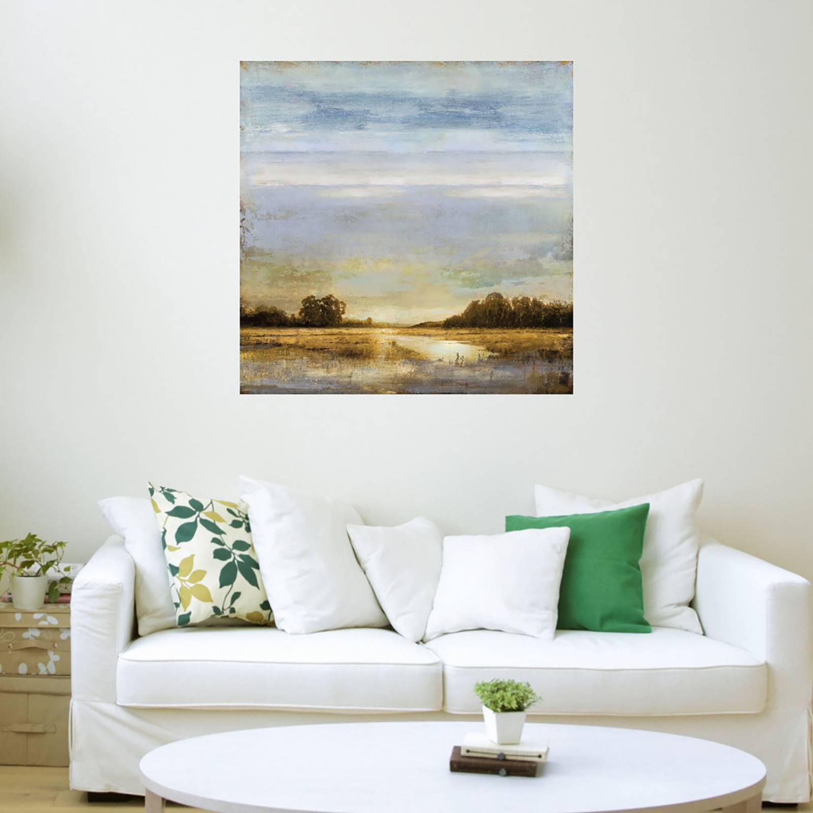 Cuadro Decorativo | El borde del estanque | Eric Turner | 56X56 Cm | Arte Paisaje | Impresión en Lienzo | Fine Art TJ