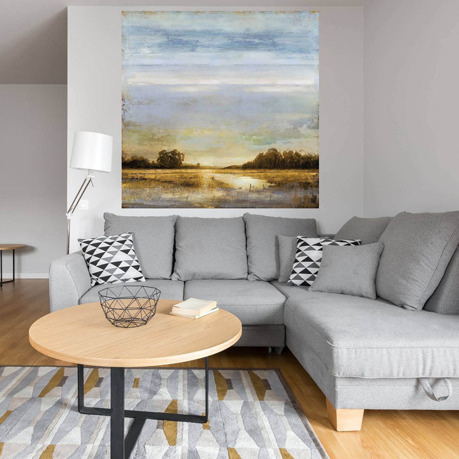 Cuadro Decorativo | El borde del estanque | Eric Turner | 56X56 Cm | Arte Paisaje | Impresión en Lienzo | Fine Art TJ