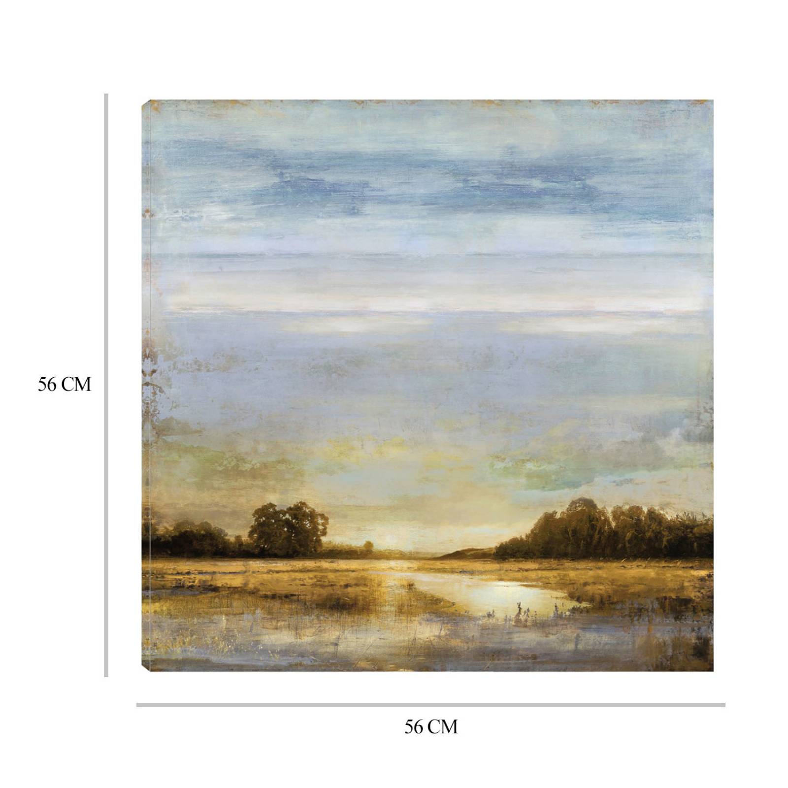 Cuadro Decorativo | El borde del estanque | Eric Turner | 56X56 Cm | Arte Paisaje | Impresión en Lienzo | Fine Art TJ