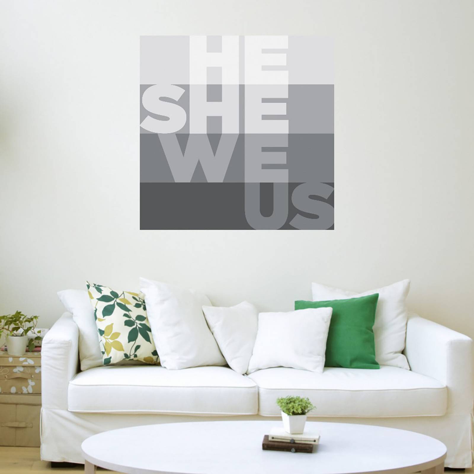 Cuadro Decorativo | El, Ella, Nosotros, Nosotros | Parker Jones | 56X56 Cm | Arte Frases | Impresión en Lienzo | Fine Art TJ