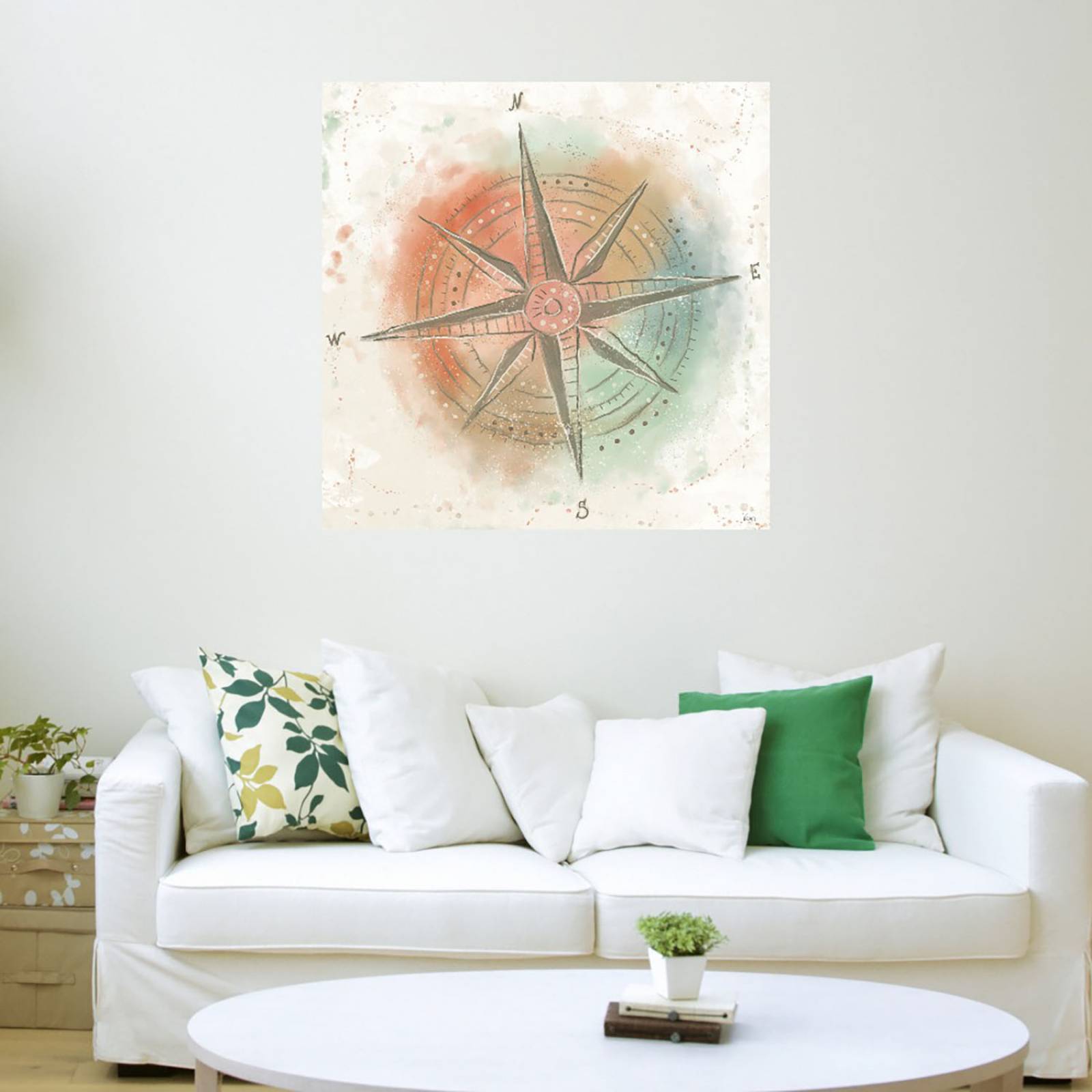Cuadro Decorativo | Explora el Mundo II | Veronique Charron | 94X94 Cm | Arte Abstracto | Impresión en Lienzo | Fine Art TJ