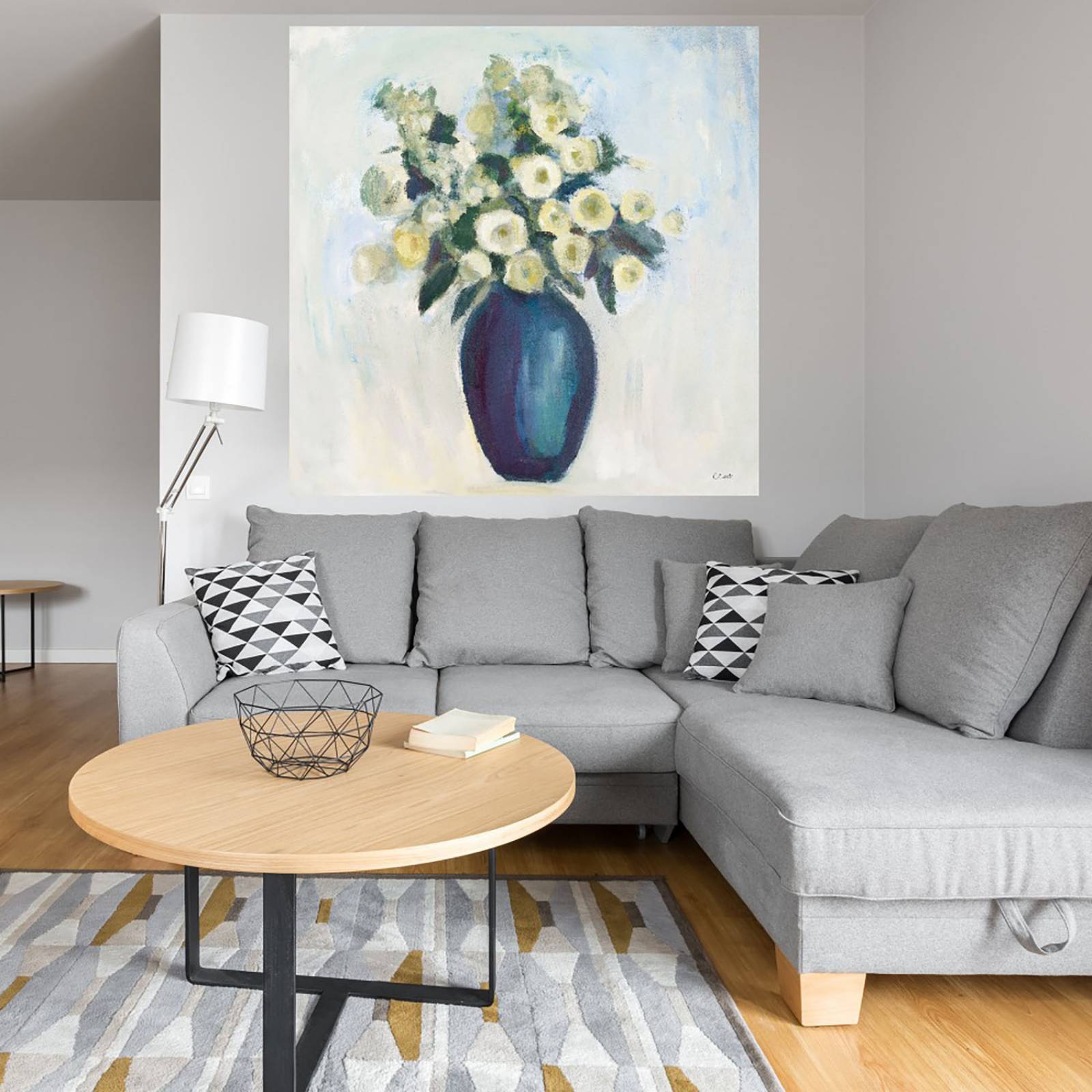 Cuadro Decorativo | Flores de primavera | Michael Clark | 56X56 Cm | Arte Floral | Impresión en Lienzo | Fine Art TJ