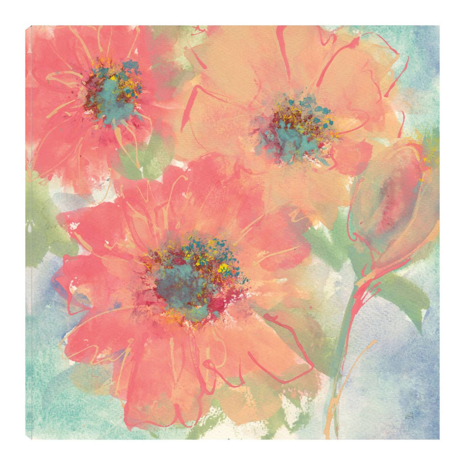Cuadro Decorativo | Flores Rosas I | Chris Paschke | 94X94 Cm | Arte Floral | Impresión en Lienzo | Fine Art TJ